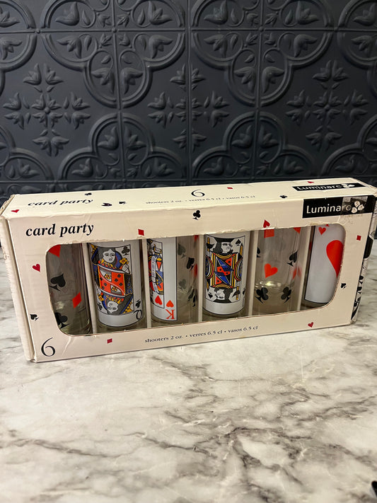 Luminarc Playing Card Shooter Glass set