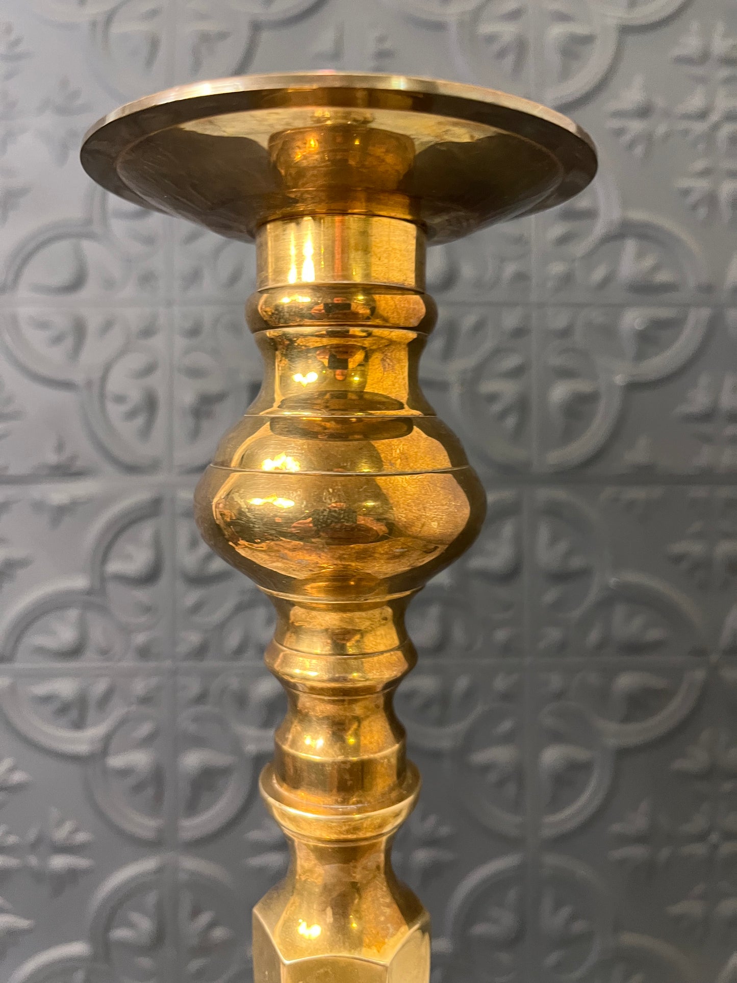 Brass Candle Holder 15"
