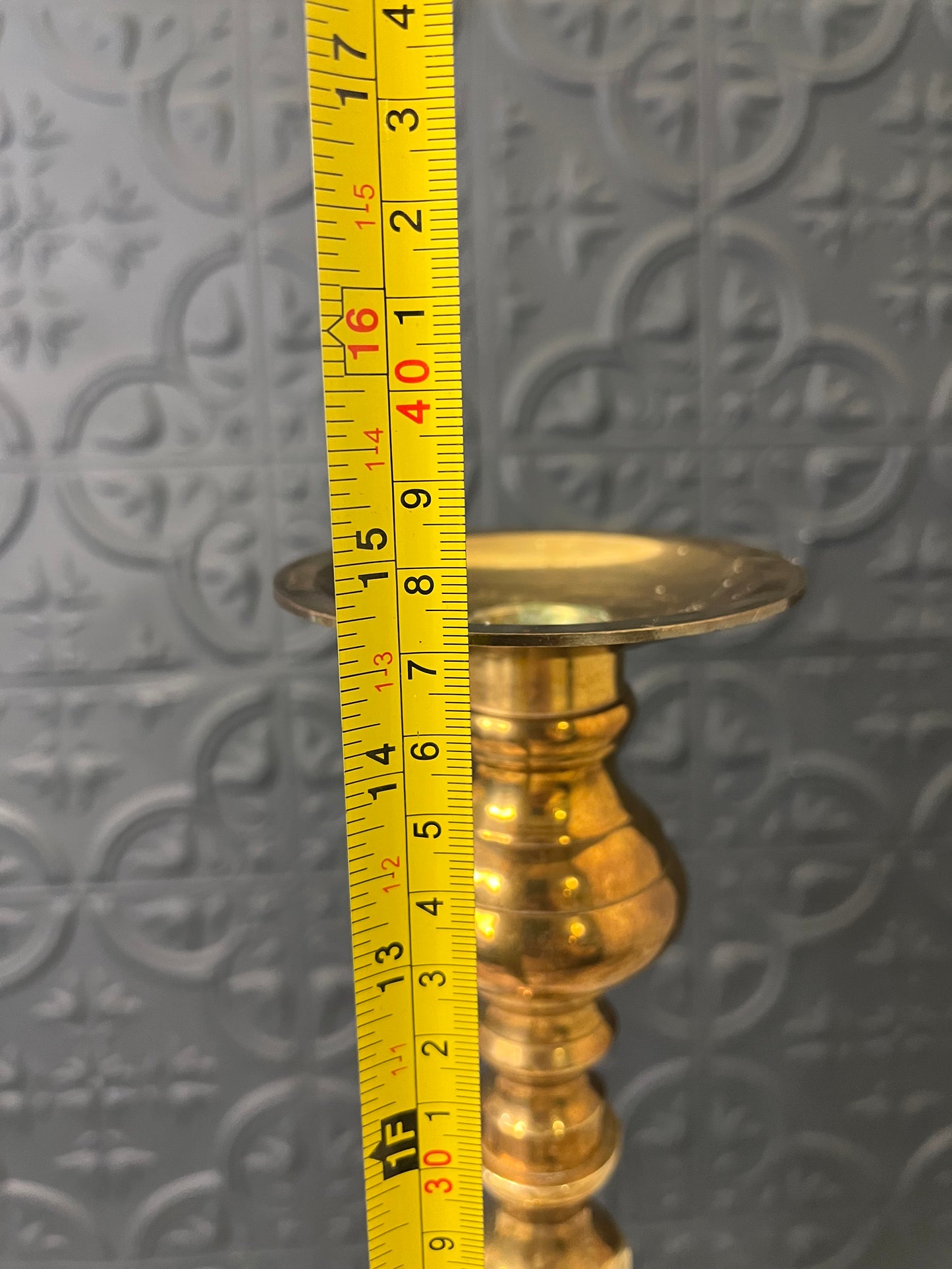 Brass Candle Holder 15"