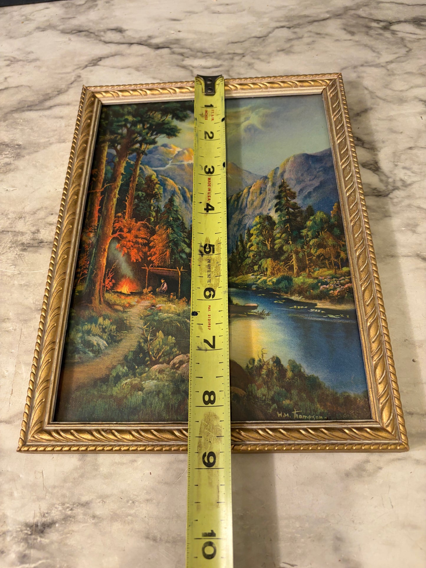 Vintage Waterfall Print in Frame