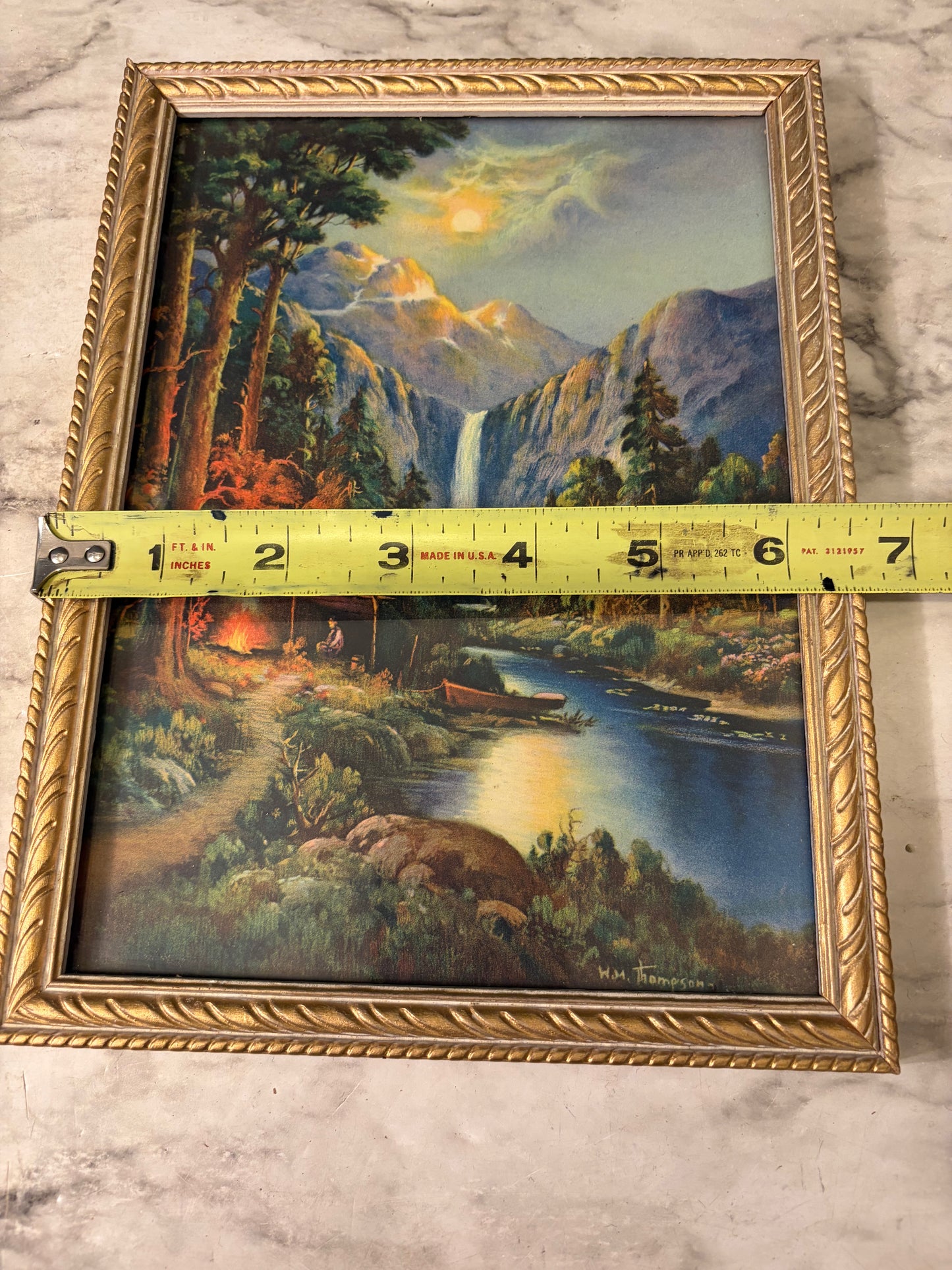 Vintage Waterfall Print in Frame