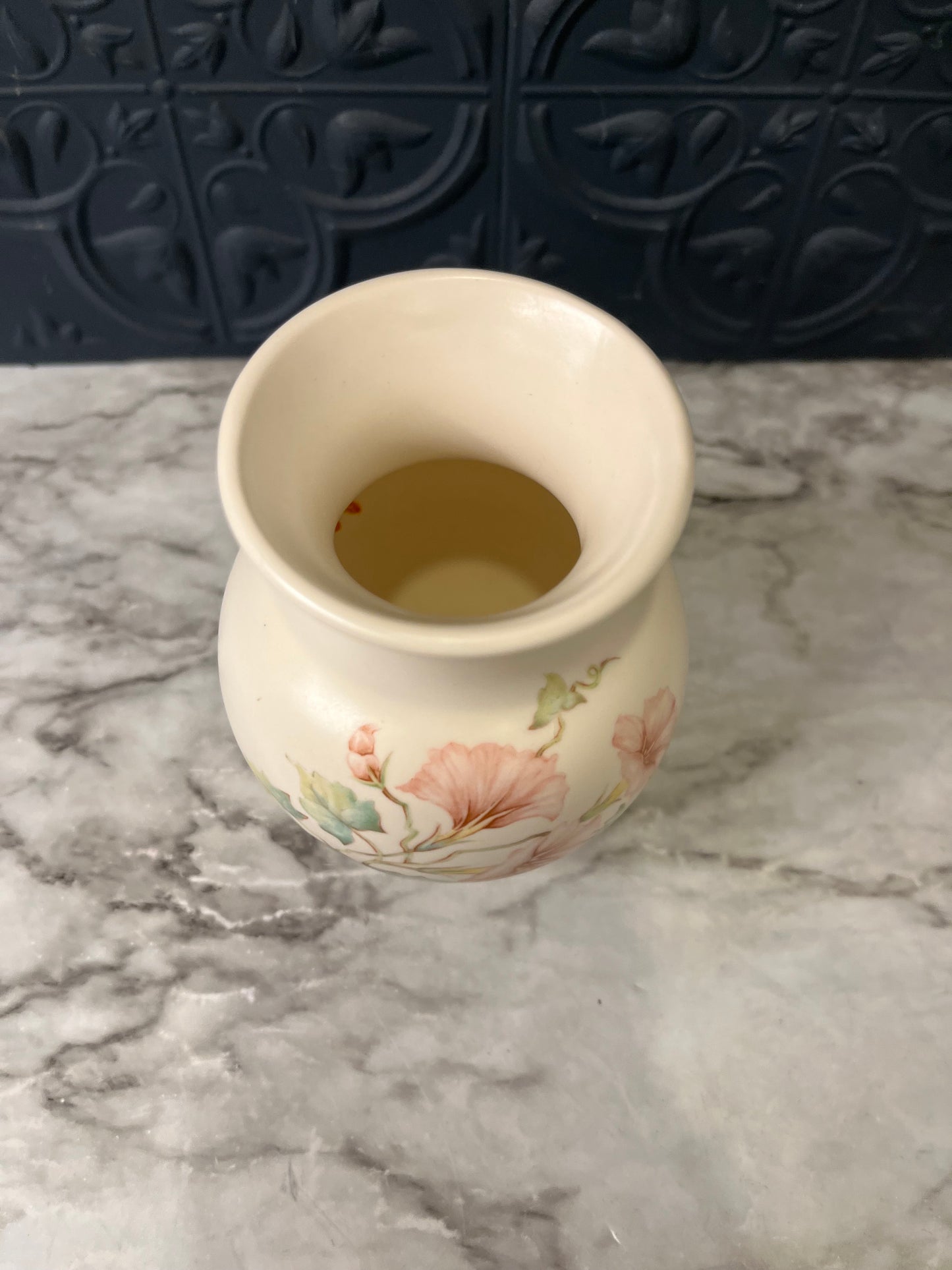 English Cream and Floral Bud Vase