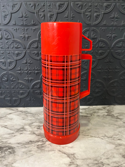Red Tartan Aladdin thermos
