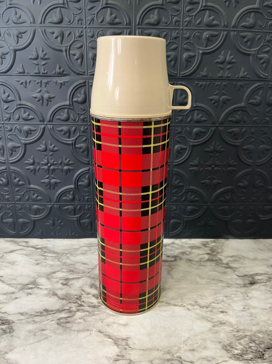 Red and Black Plaid Thermos