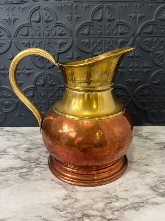 Brass and Copper Pitcher