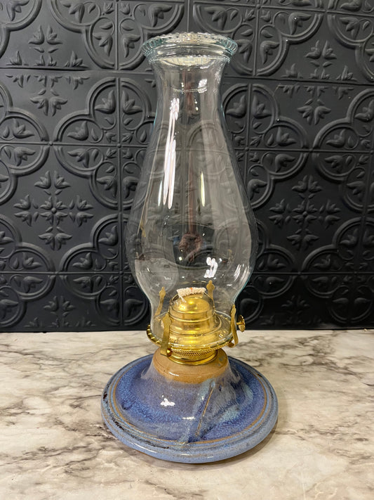 Pottery Oil Lamp Blue