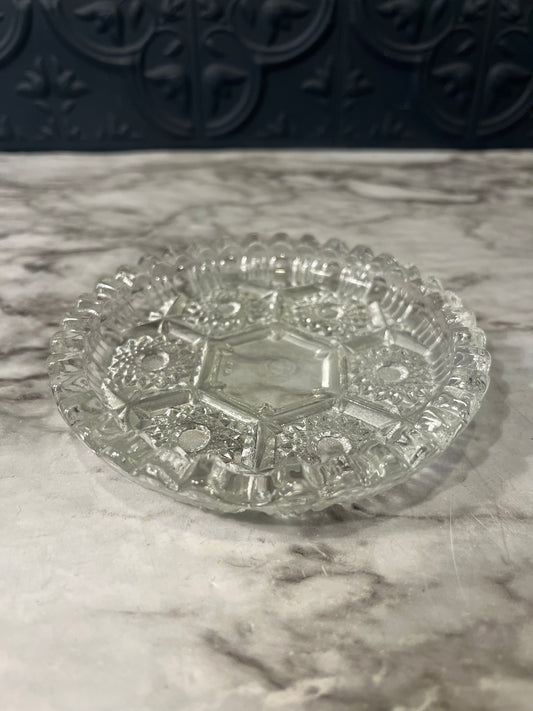 Glass Button Ashtray