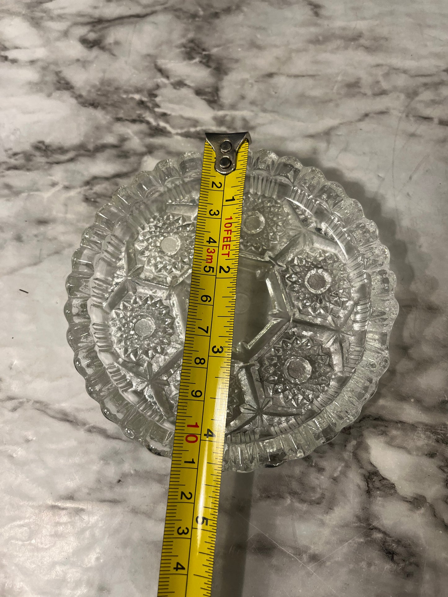 Glass Button Ashtray