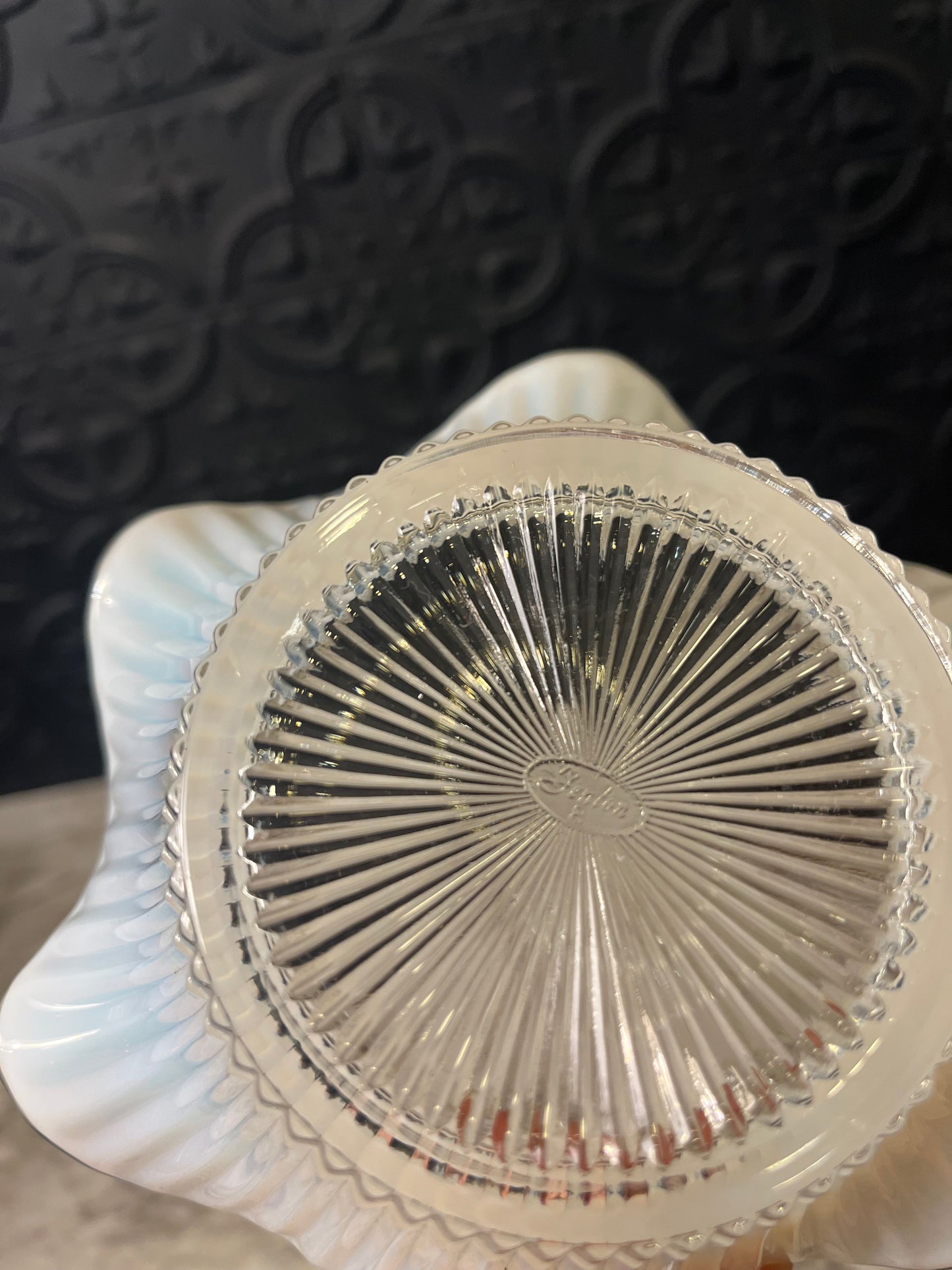 Fenton Opalescent Ruffled Bowl