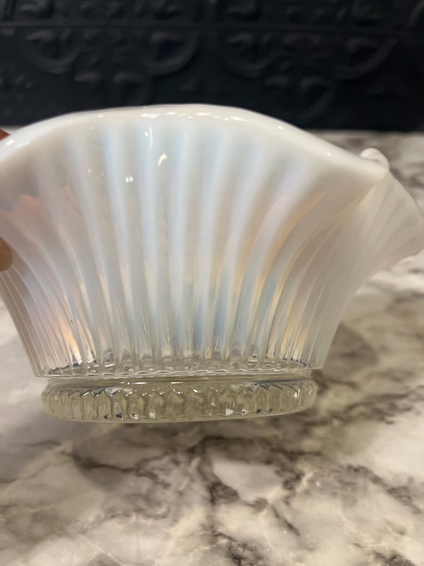 Fenton Opalescent Ruffled Bowl