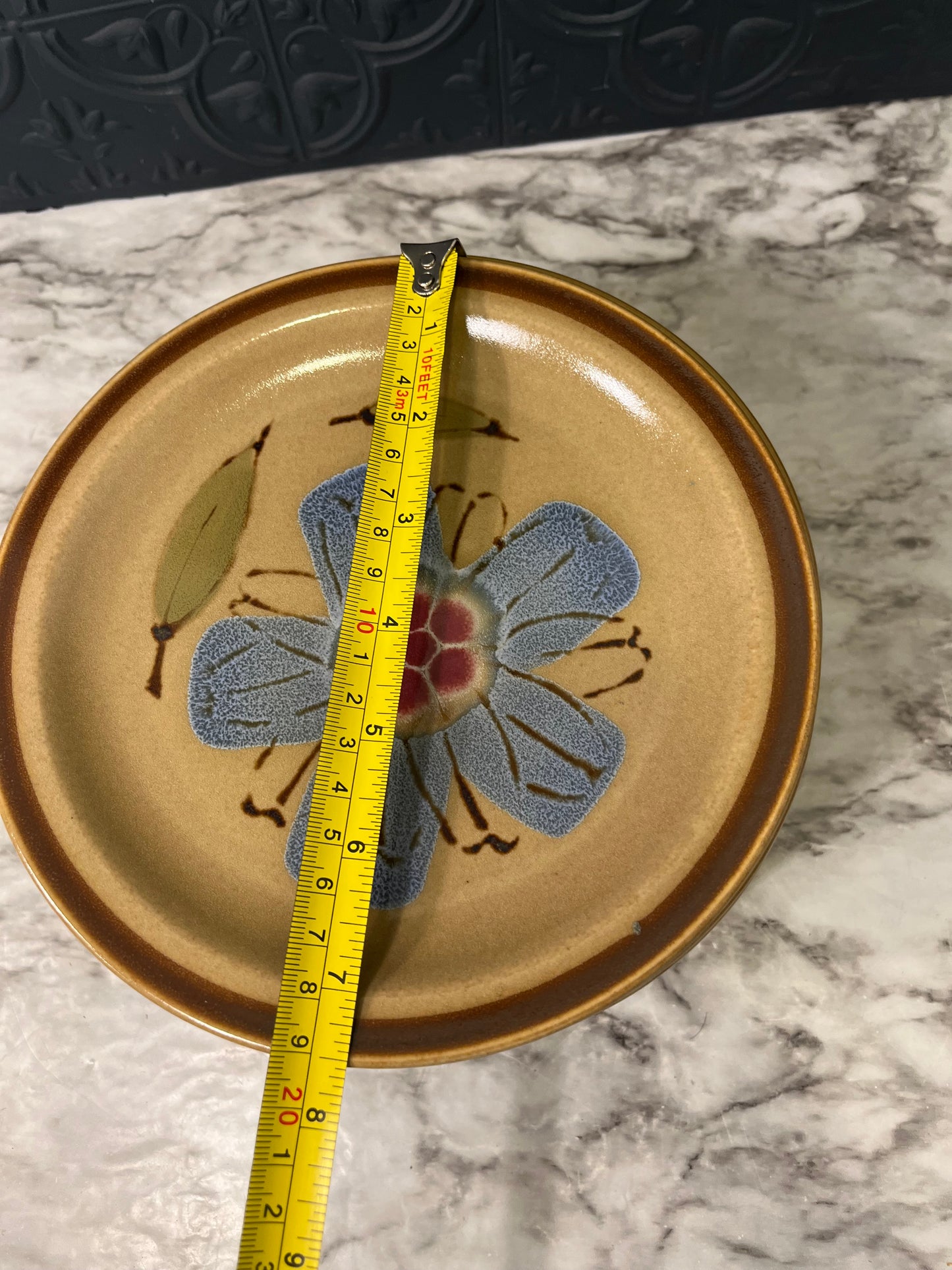 Hearth Side Rose of Sharon Stoneware Plates x 5