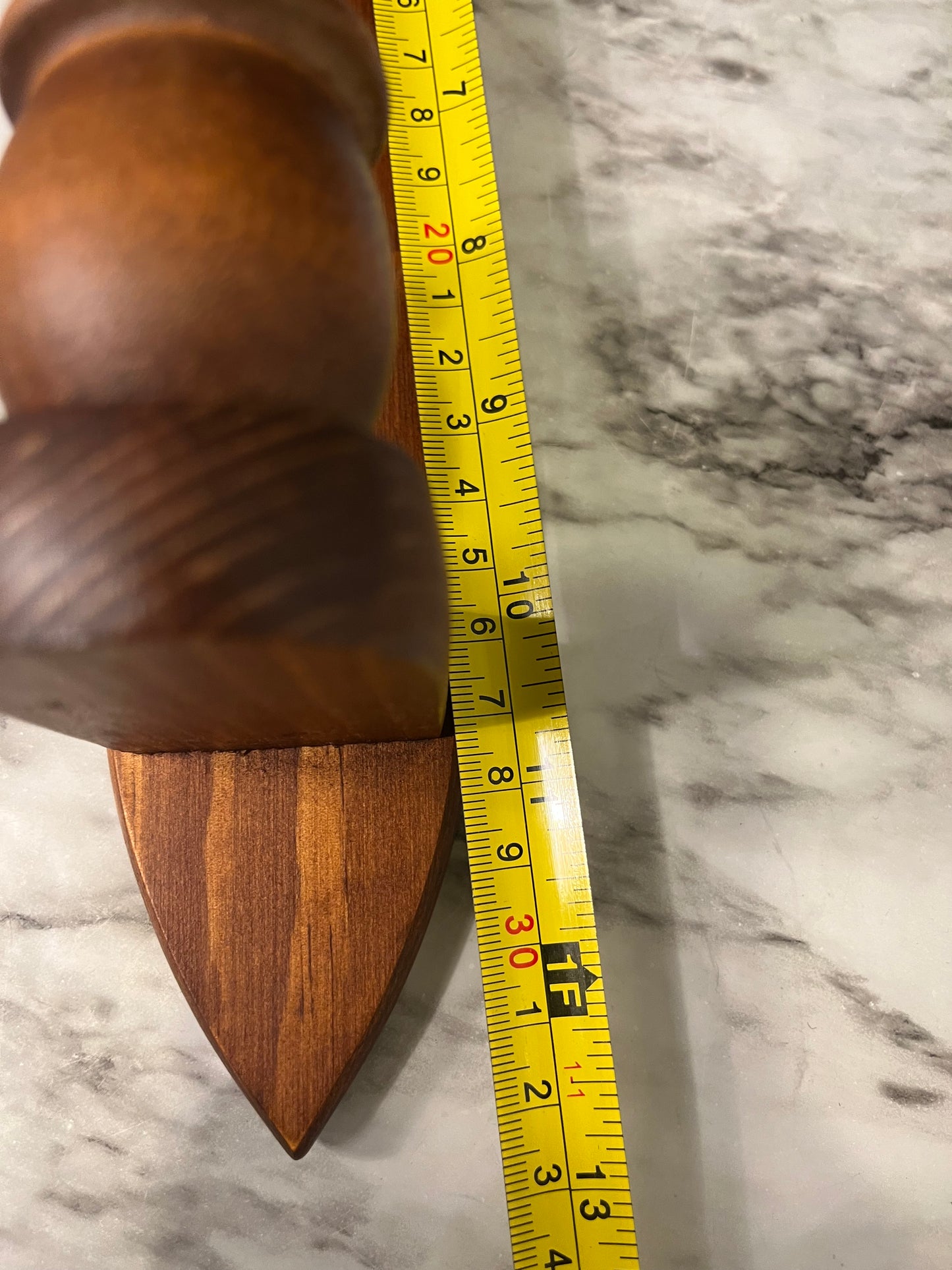Wood Candle Sconces x 2 Pointed Oval with Larger Candle cup