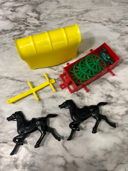 Covered Wagon Plastic toy set