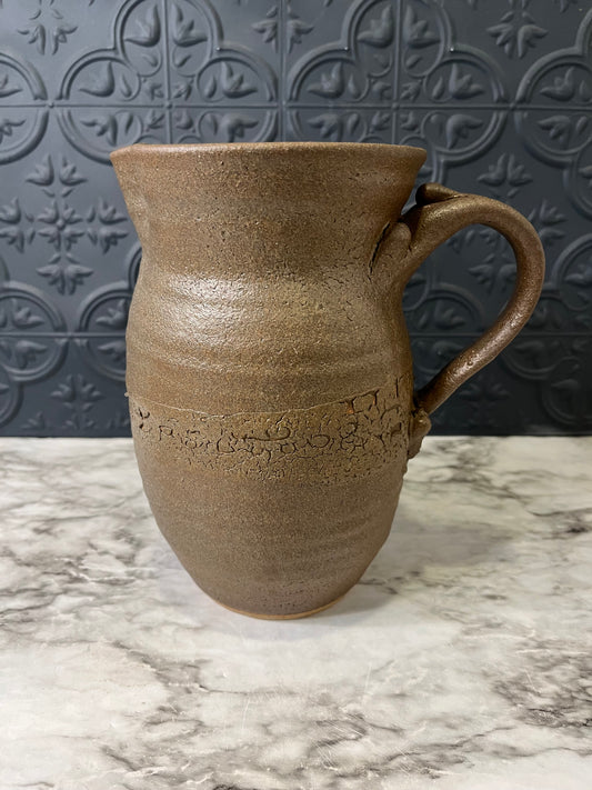 Brown Pottery Pitcher