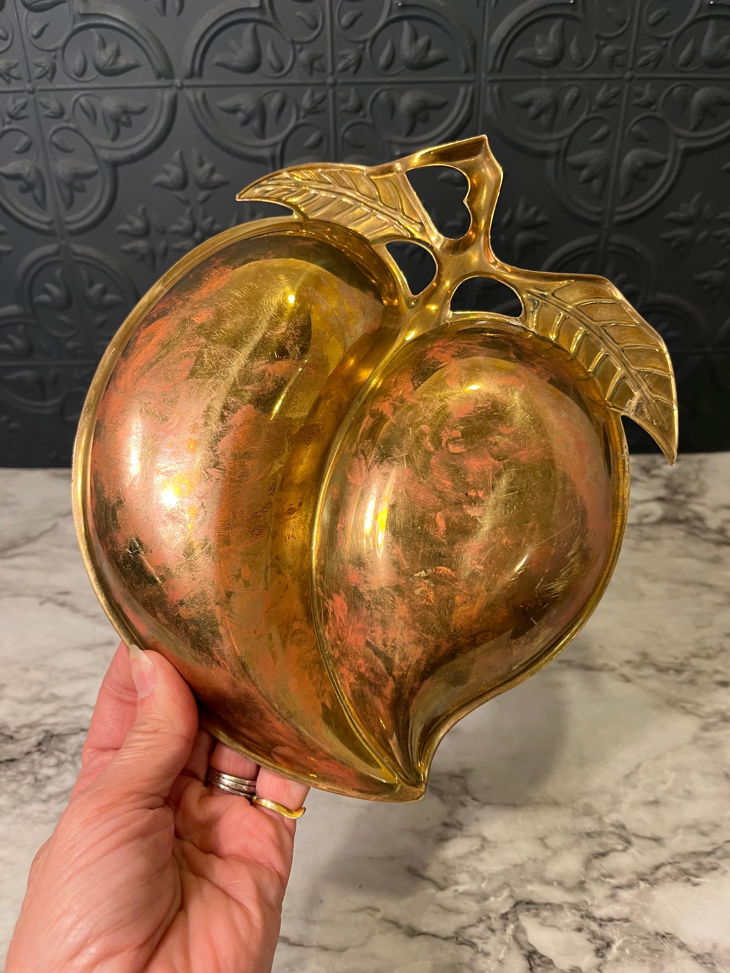 Brass Fruit split  Dish
