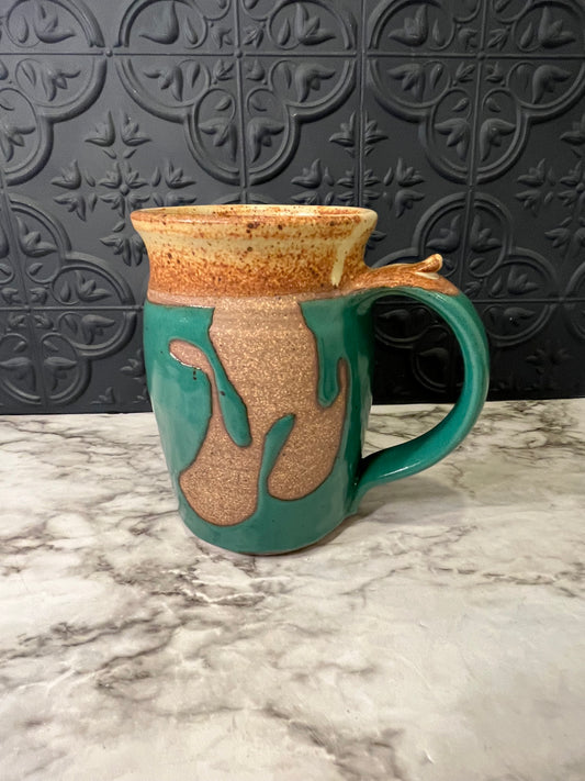 Studio Pottery Turquoise mug