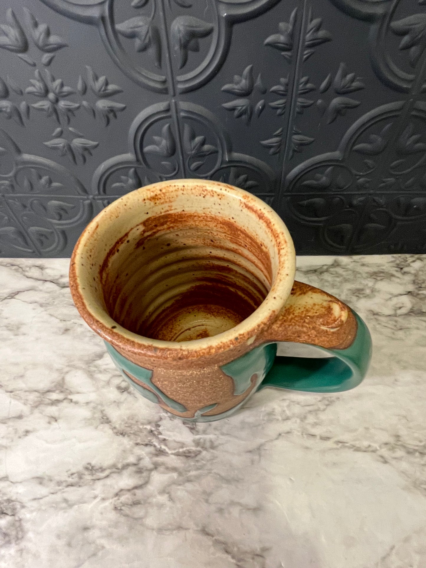 Studio Pottery Turquoise mug