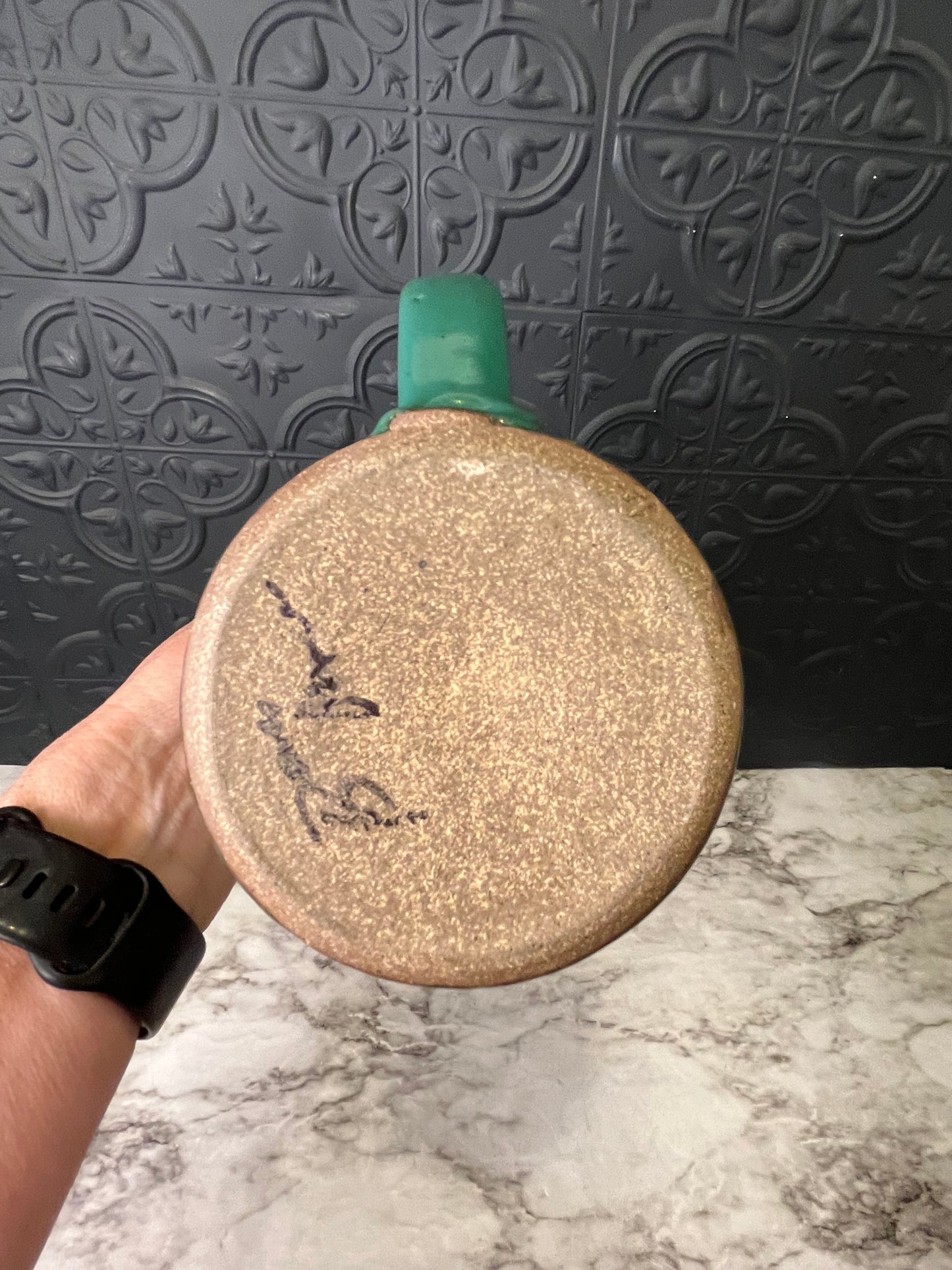 Studio Pottery Turquoise mug