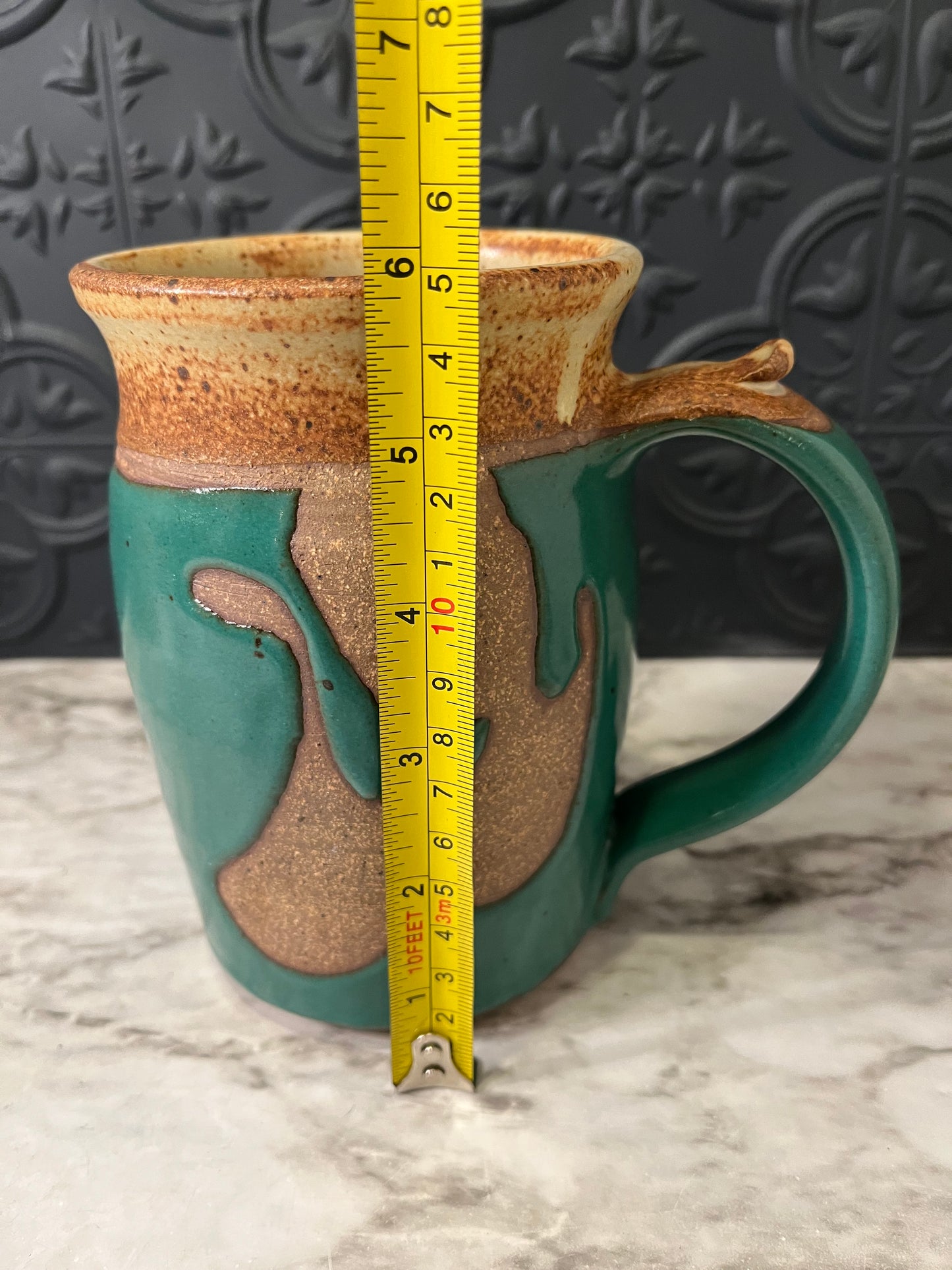 Studio Pottery Turquoise mug
