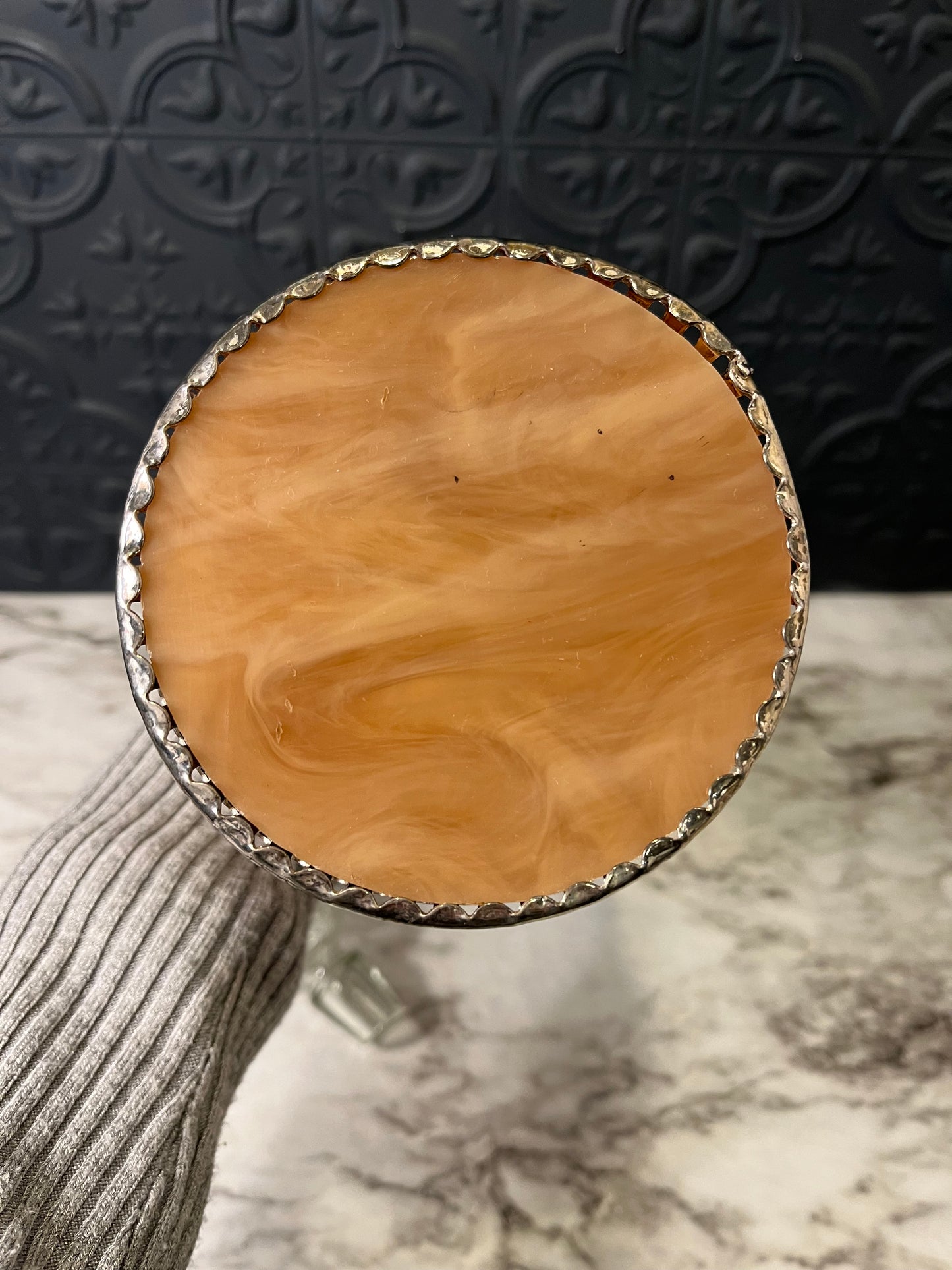 Glass Decanter with Metal Sleeve