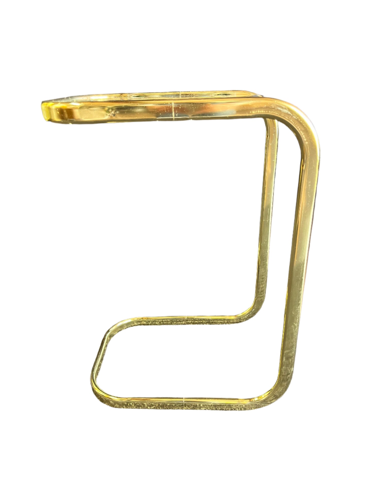 Brass and Glass Cantilever drink table