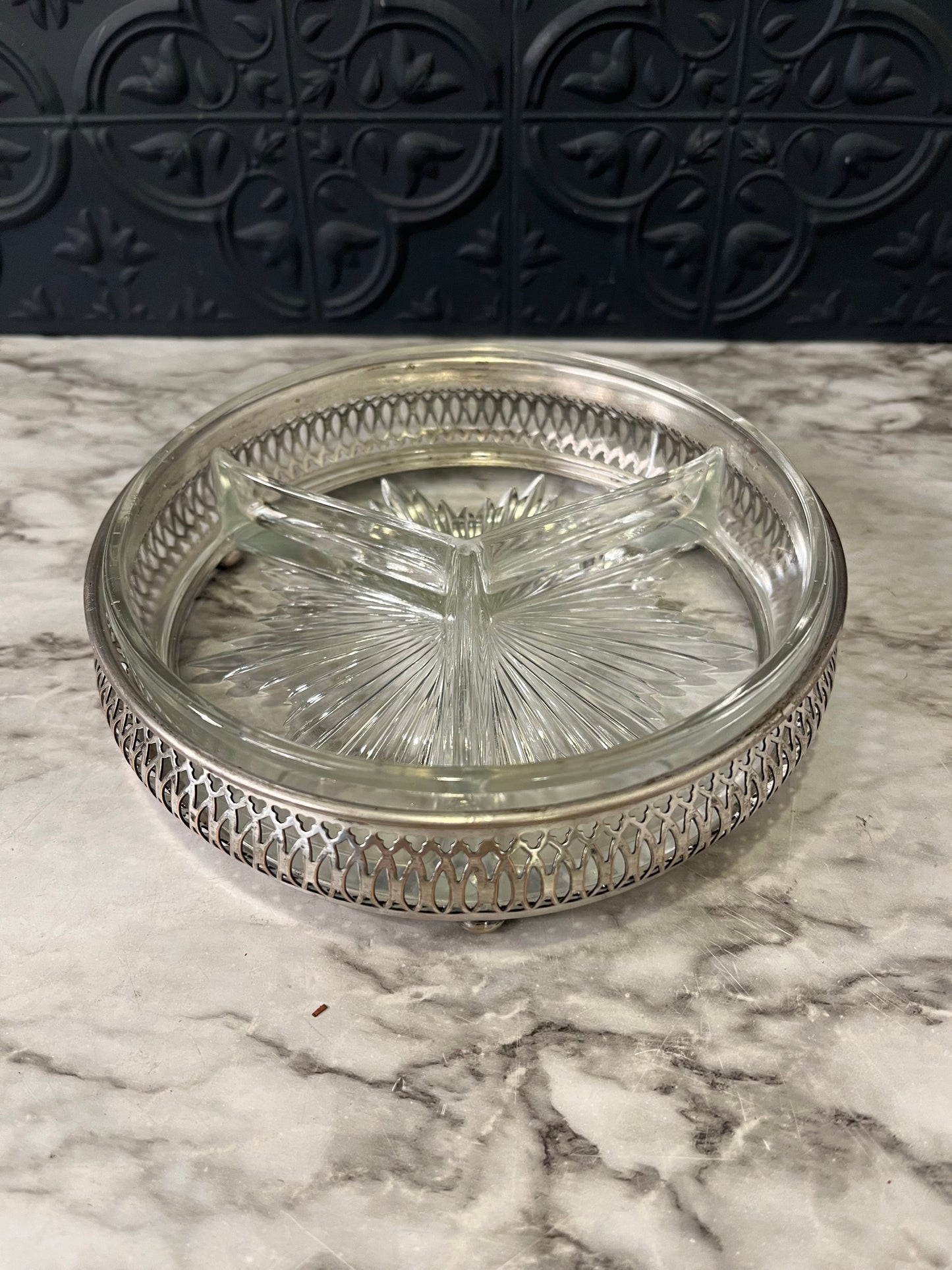 Silver Plated Divided Dish
