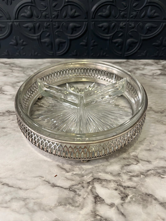Silver Plated Divided Dish