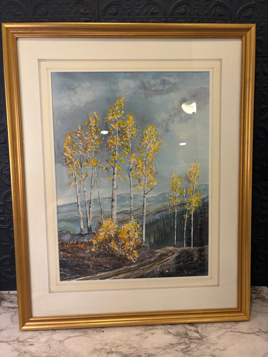 Fall Watercolor by Earl Jacobsen (Colorado Artist)