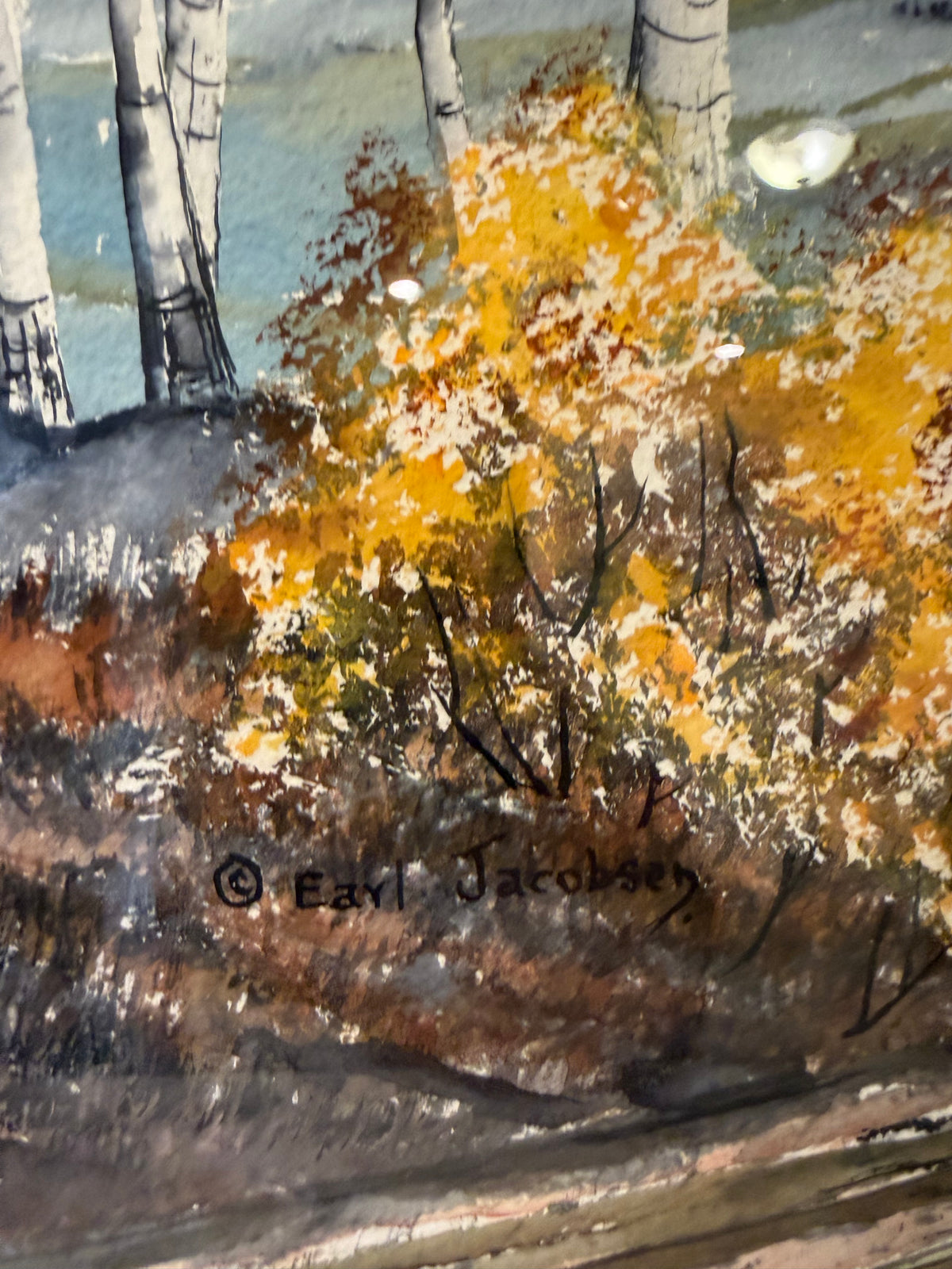 Fall Watercolor by Earl Jacobsen (Colorado Artist)