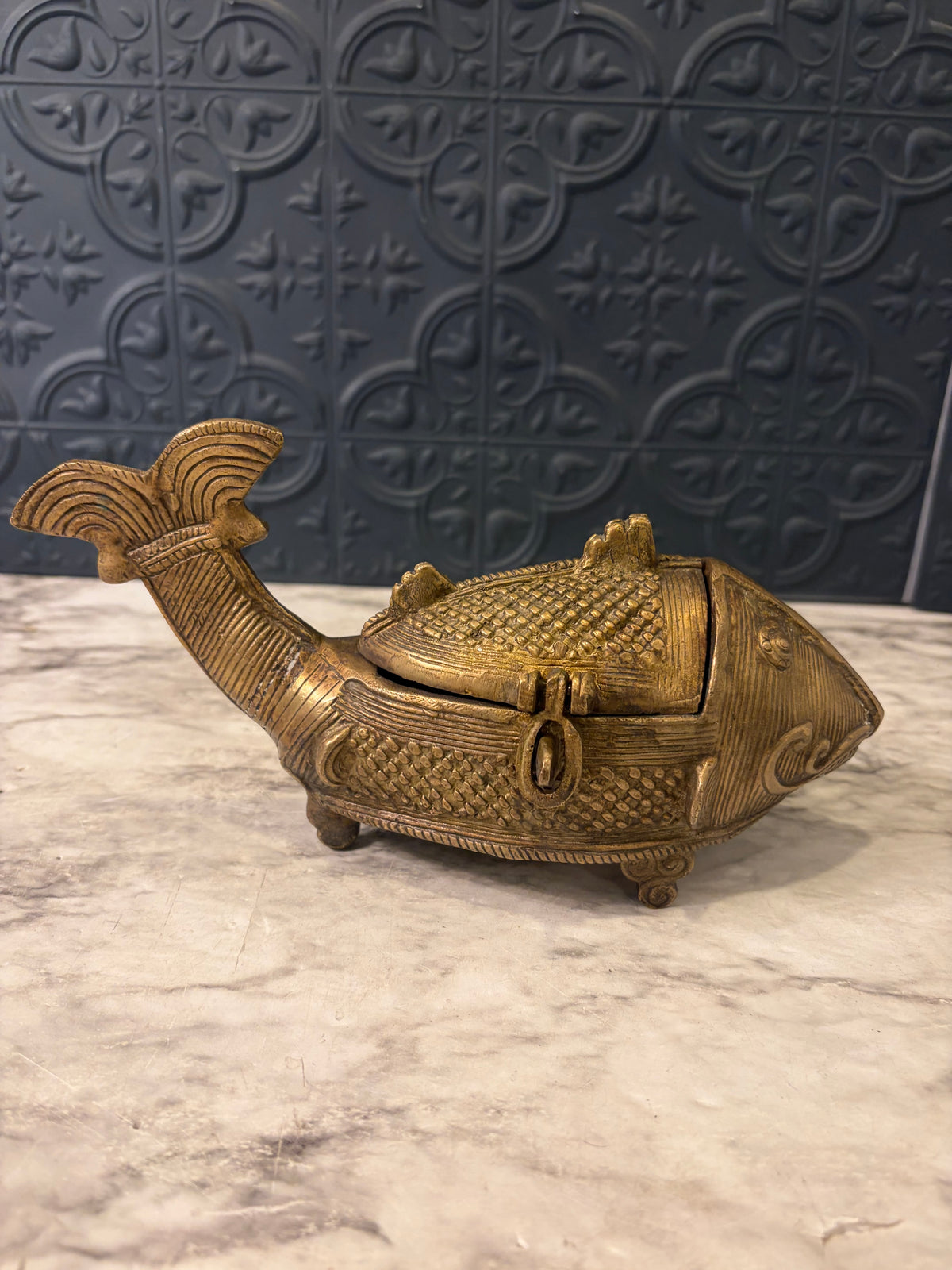 Brass Fish Trinket Box