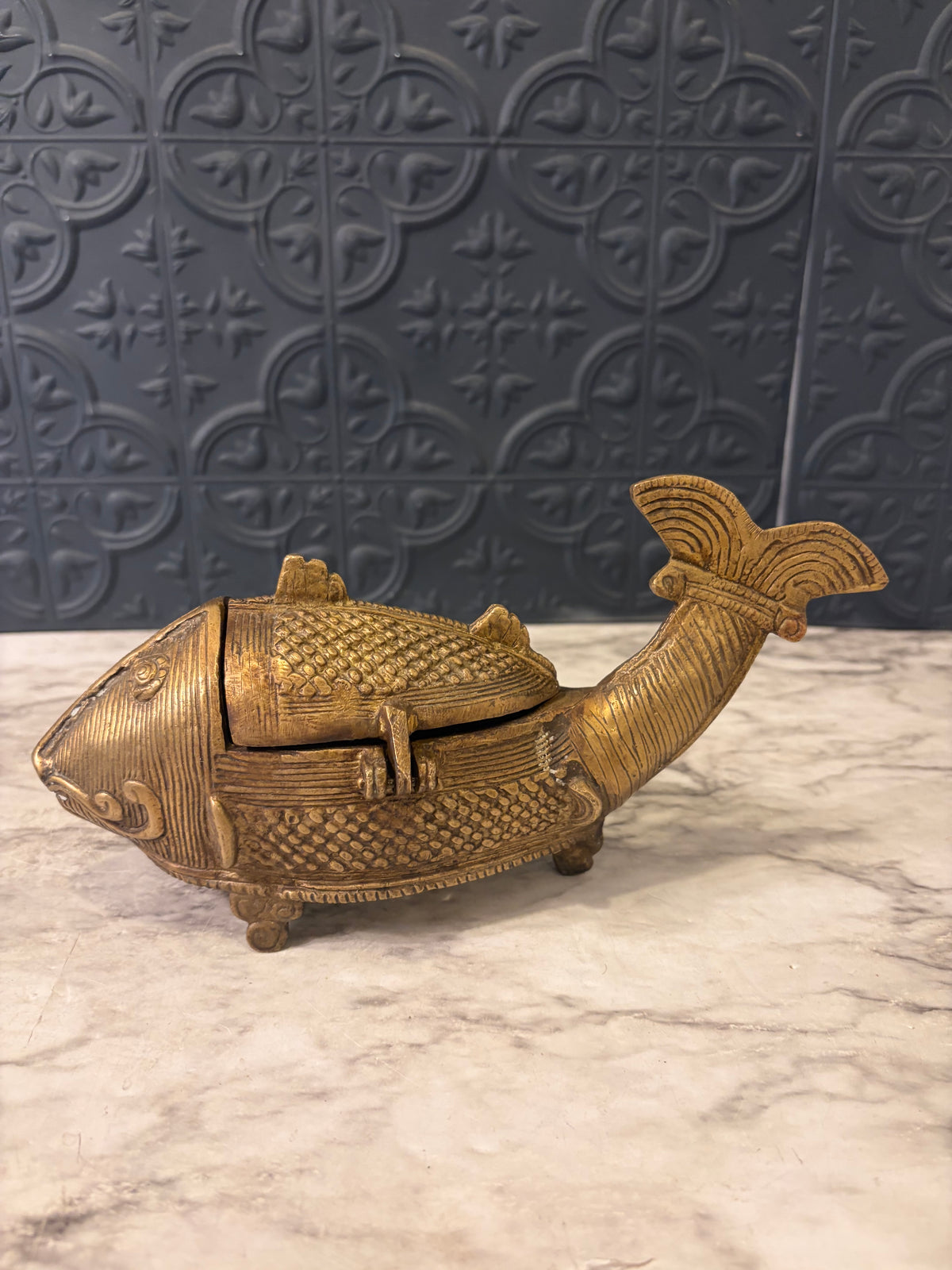 Brass Fish Trinket Box