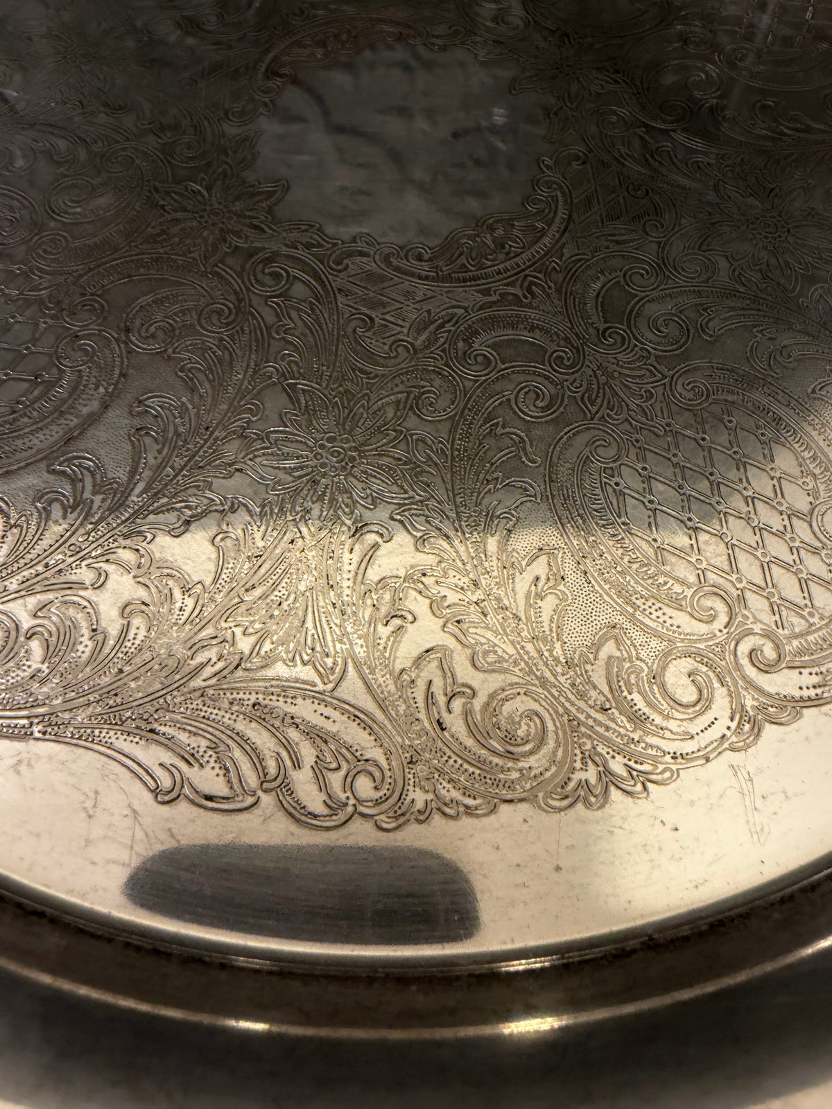 Leonard 12" Round Silver plate Tray