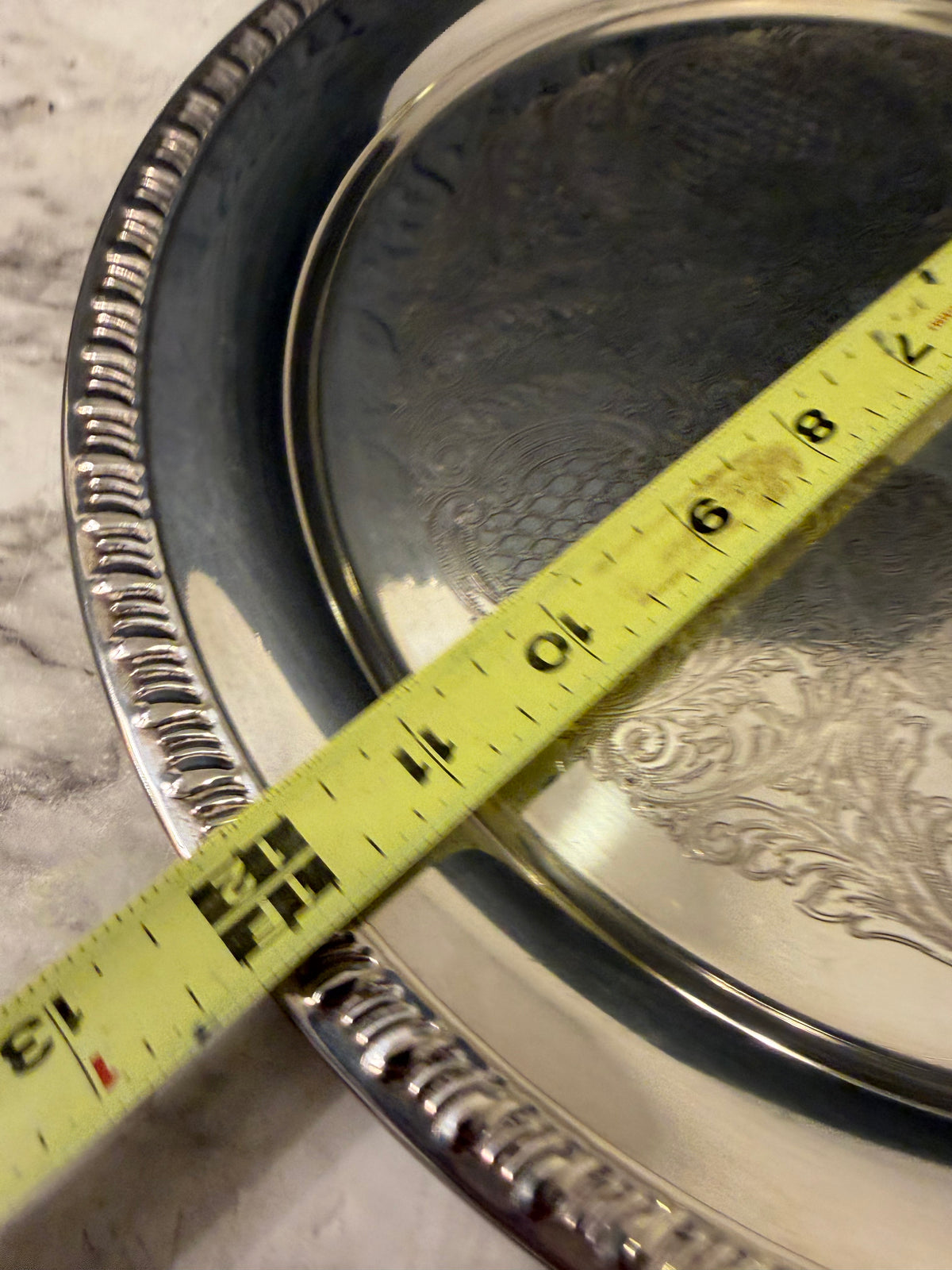 Leonard 12" Round Silver plate Tray