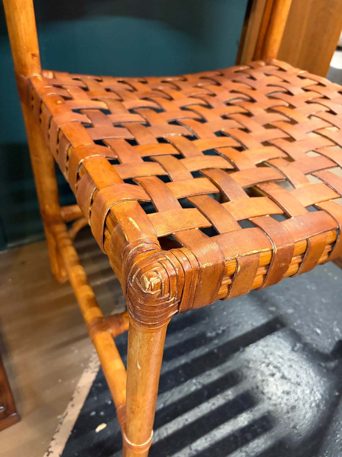 Woven Leather Chair