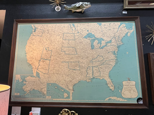 Large US Map 1970s