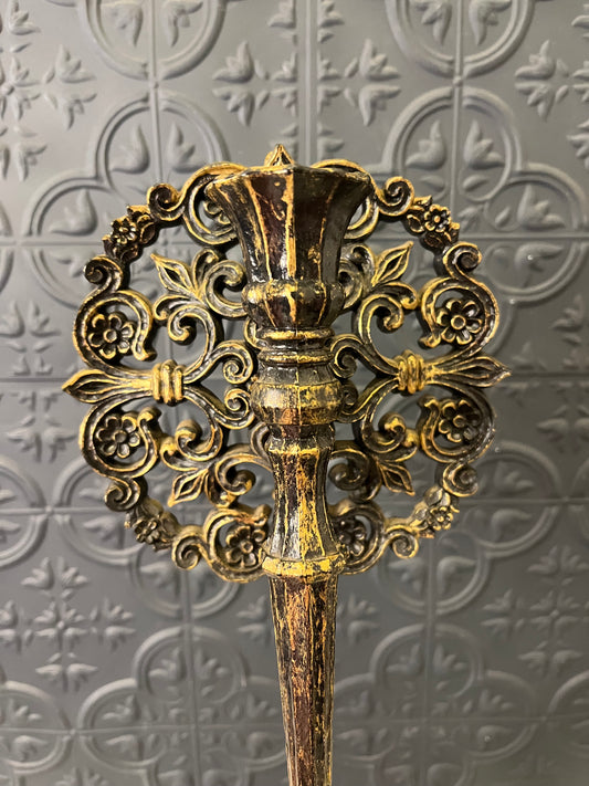 Black and gold Plastic Goth Sconce
