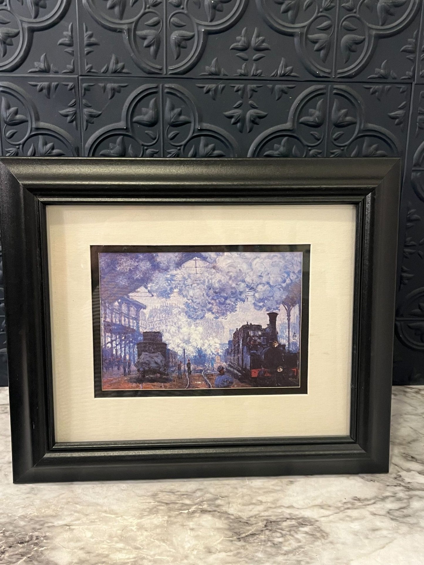 Train Station in Black Frame