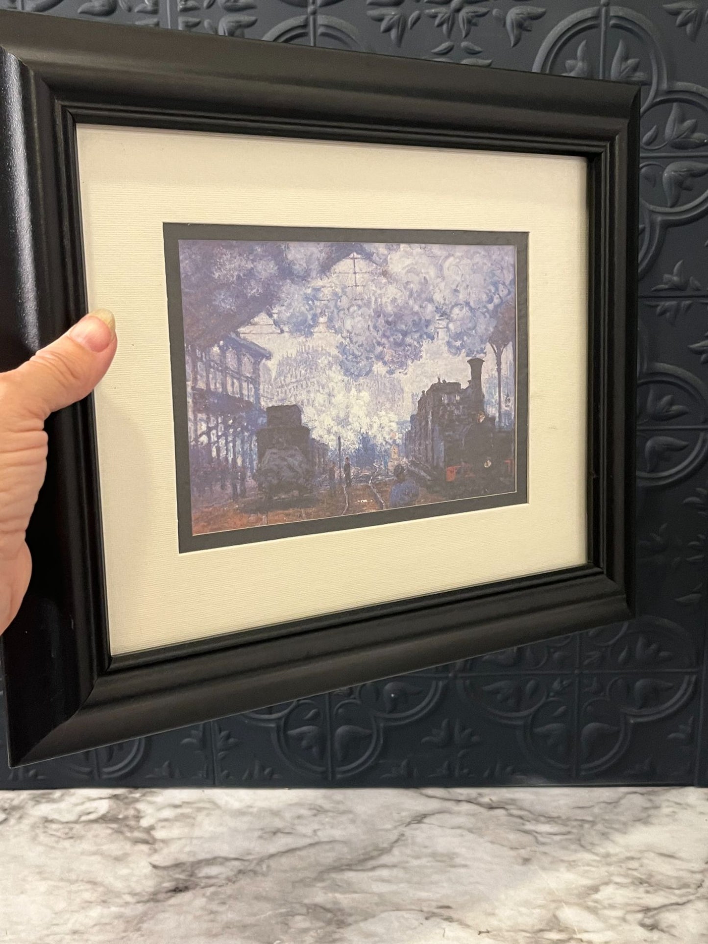 Train Station in Black Frame