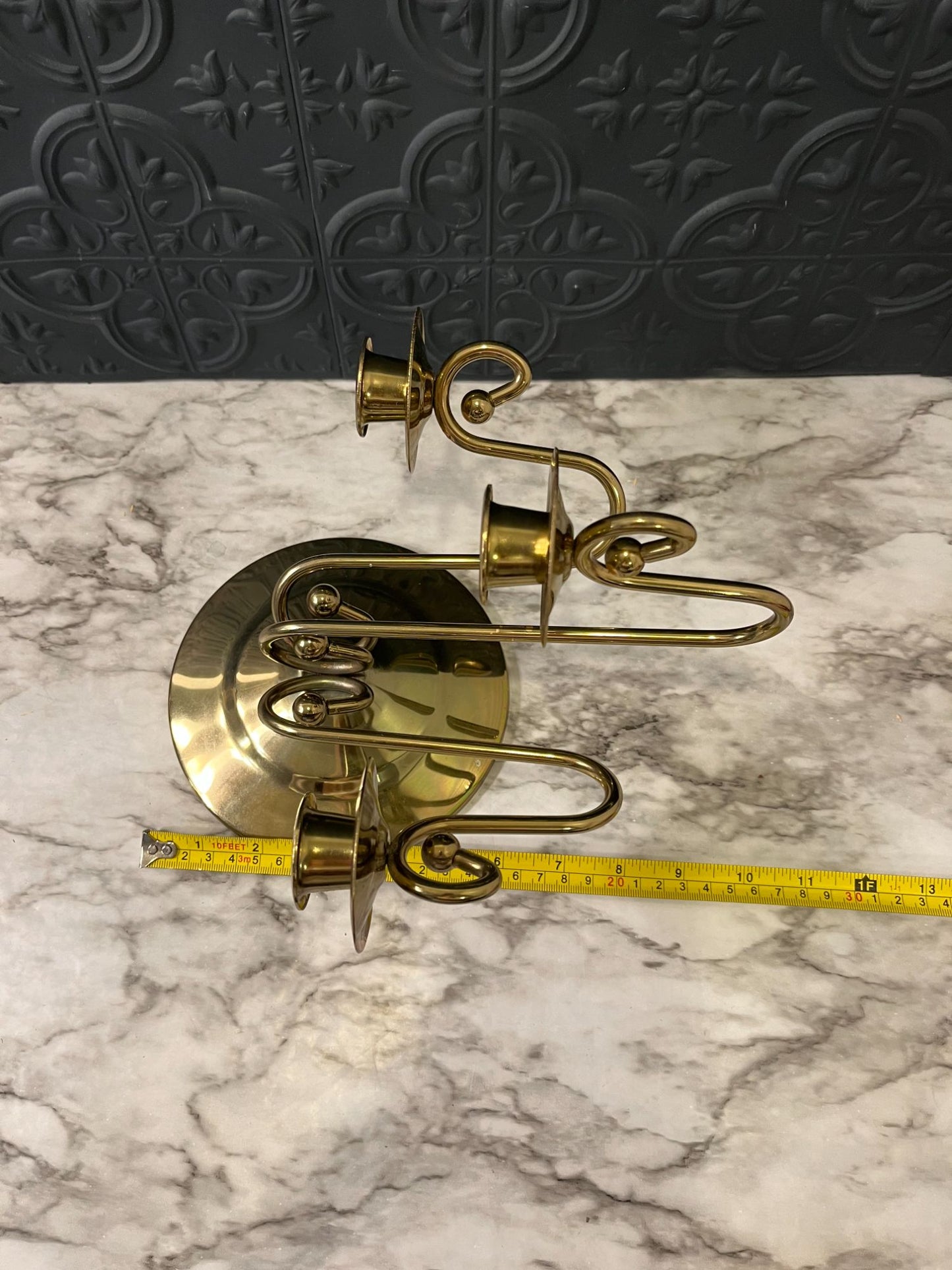 Triple Brass Sconce