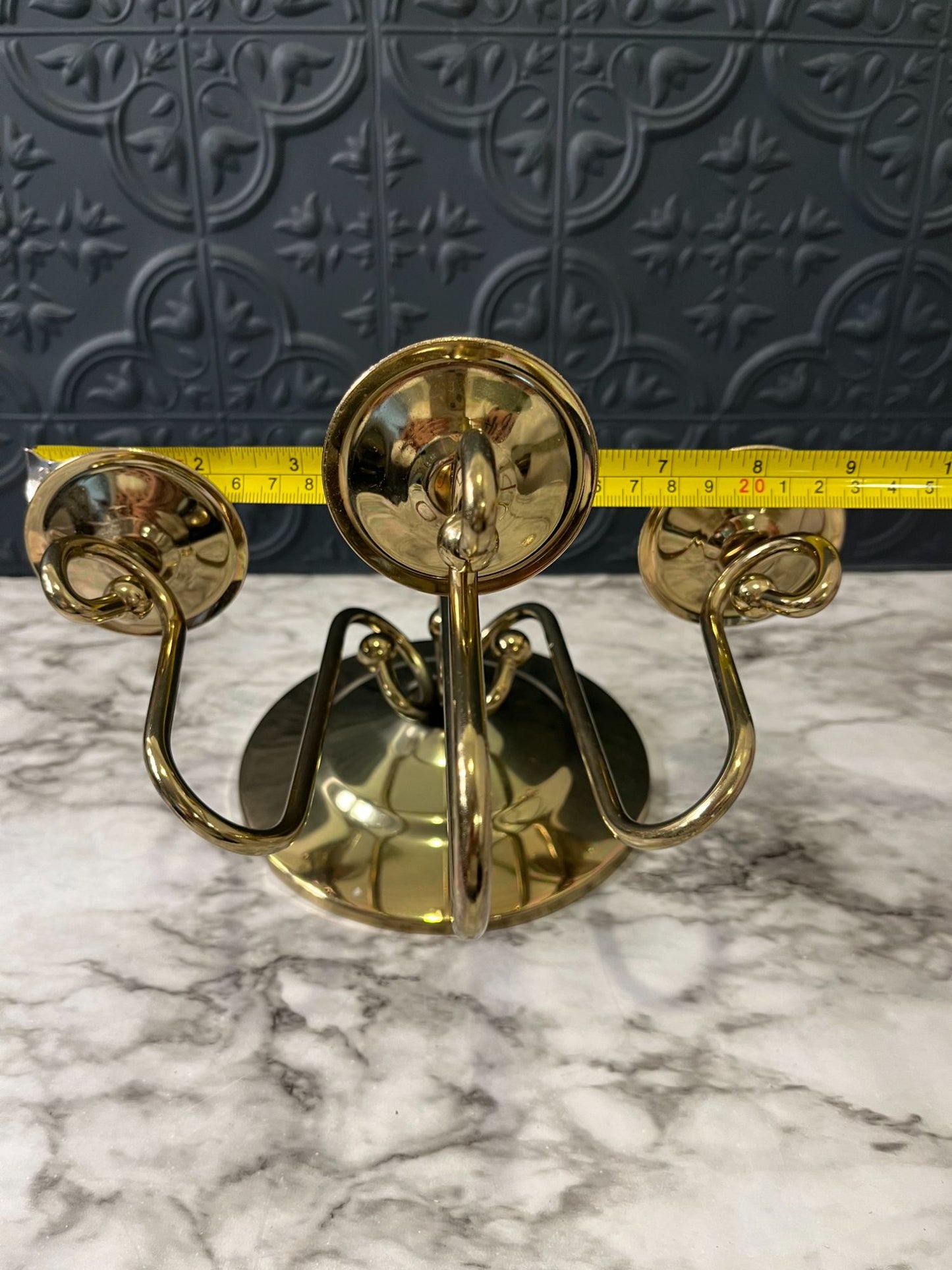 Triple Brass Sconce