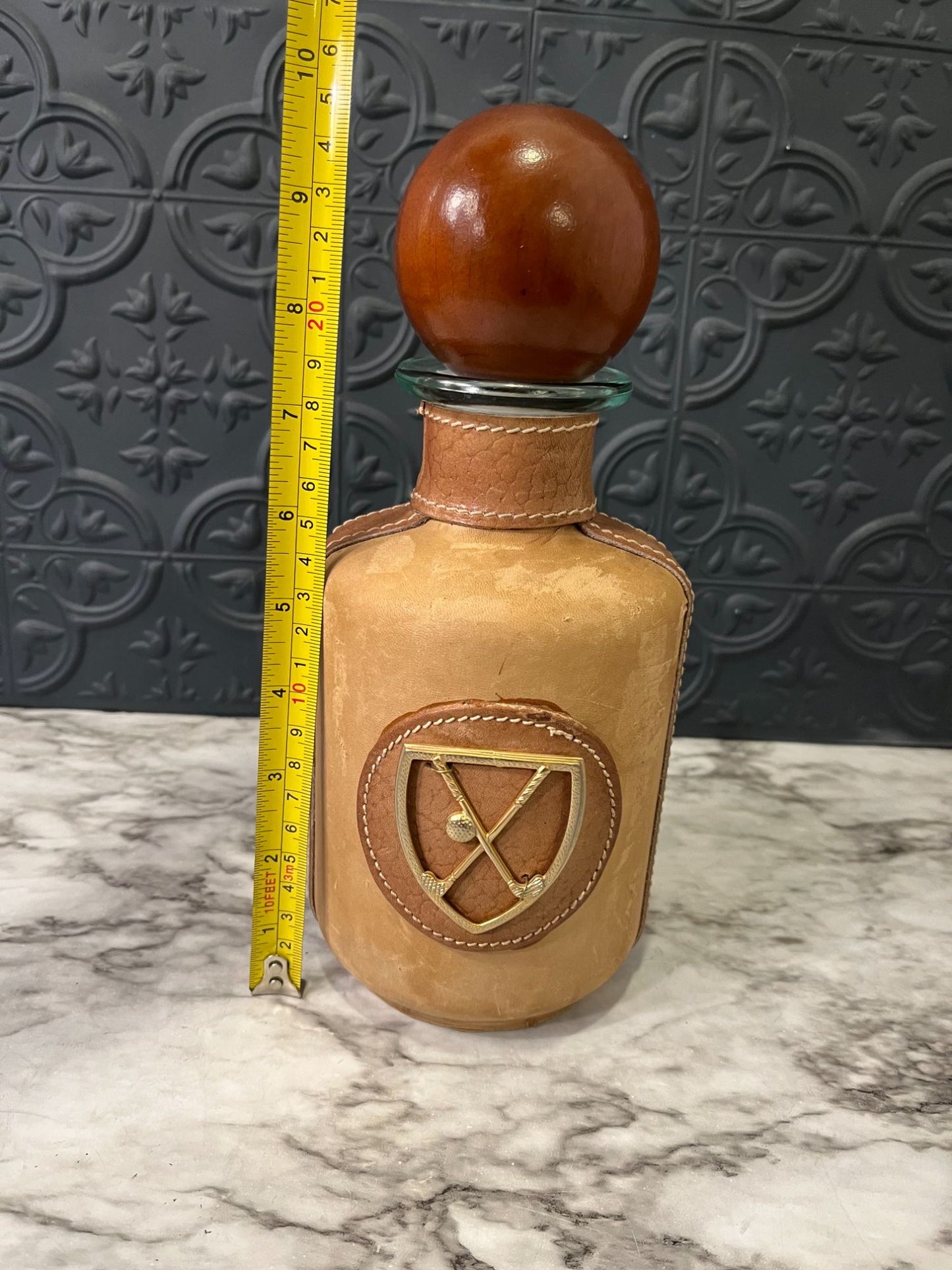 Leather Wrapped Golf Decanter