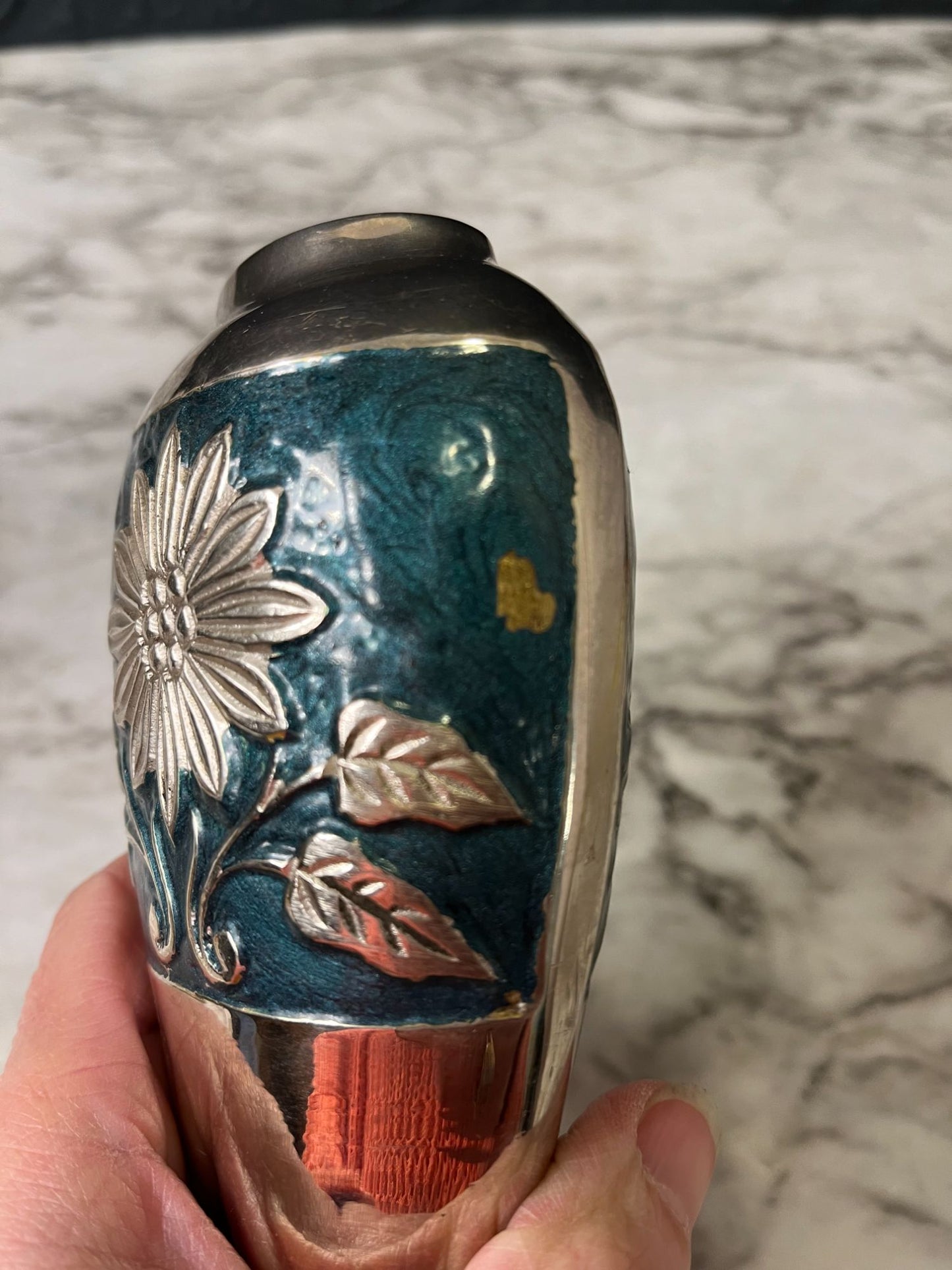 Blue Enamel Vase