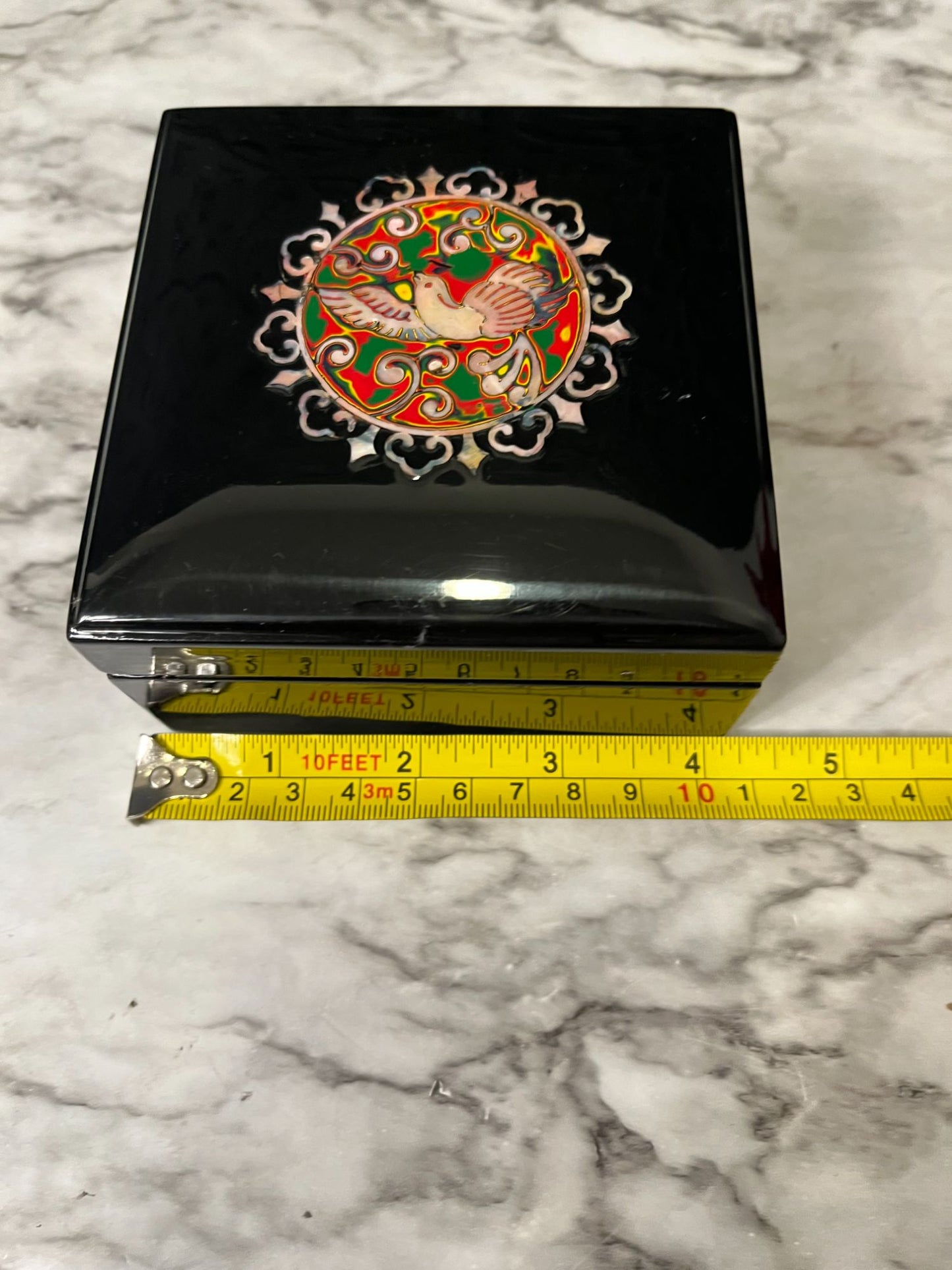 Chinese Black Laquer Trinket Box