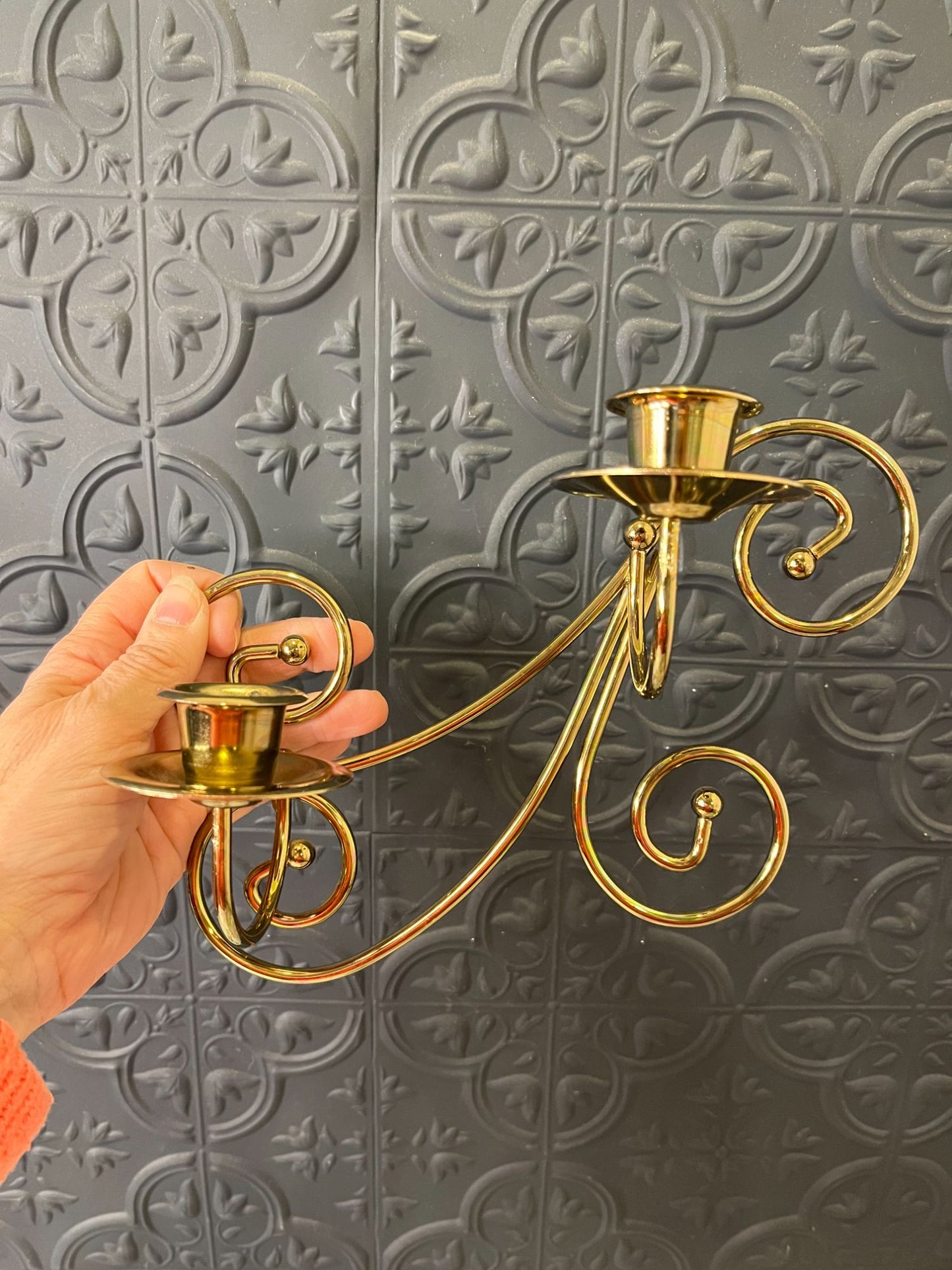 Set of Double Brass Sconces