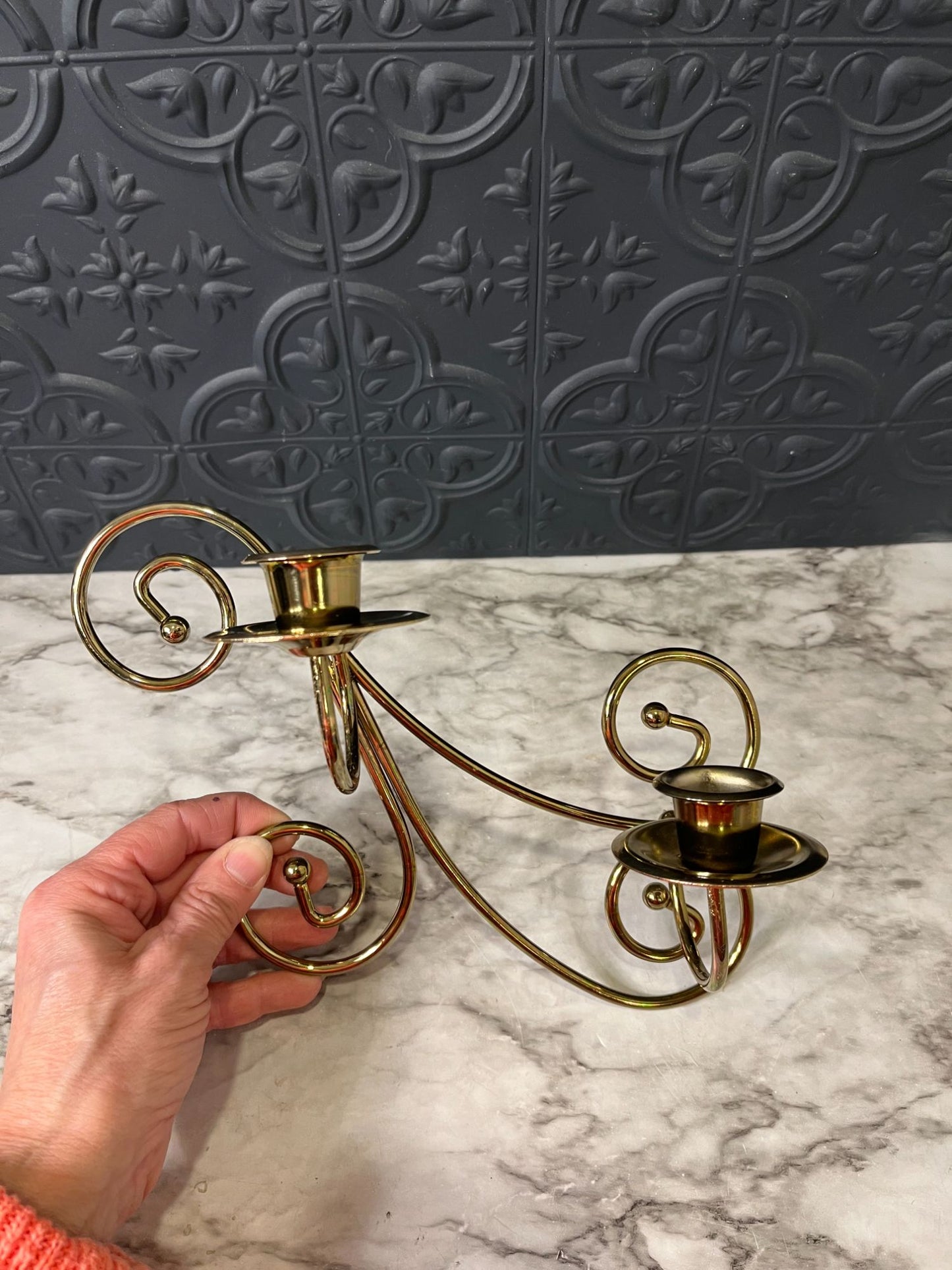 Set of Double Brass Sconces