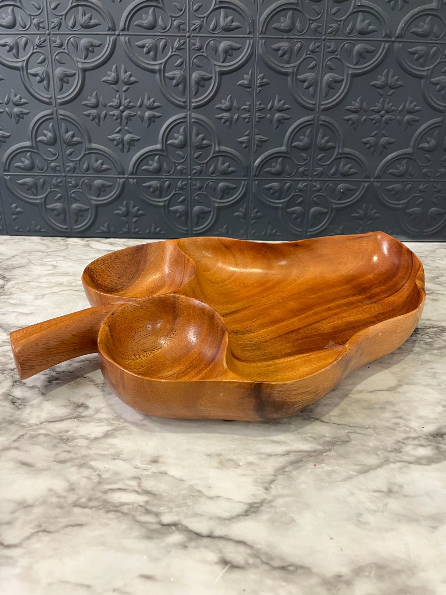 Monkey Pod Wood Leaf Bowl