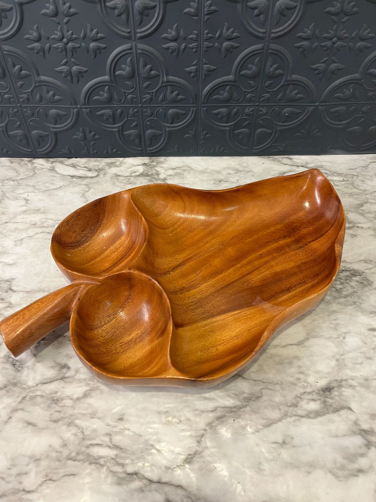 Monkey Pod Wood Leaf Bowl