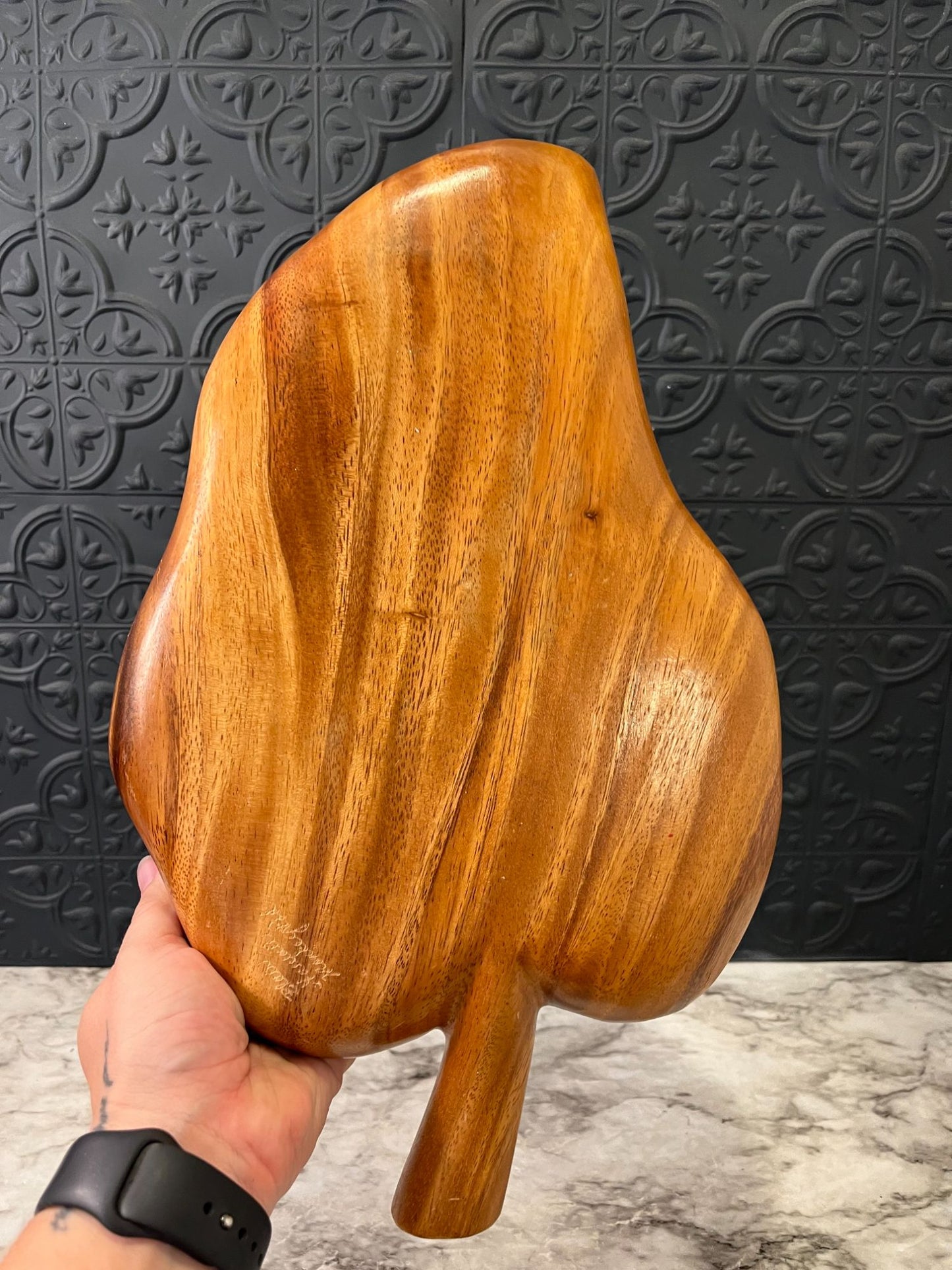 Monkey Pod Wood Leaf Bowl