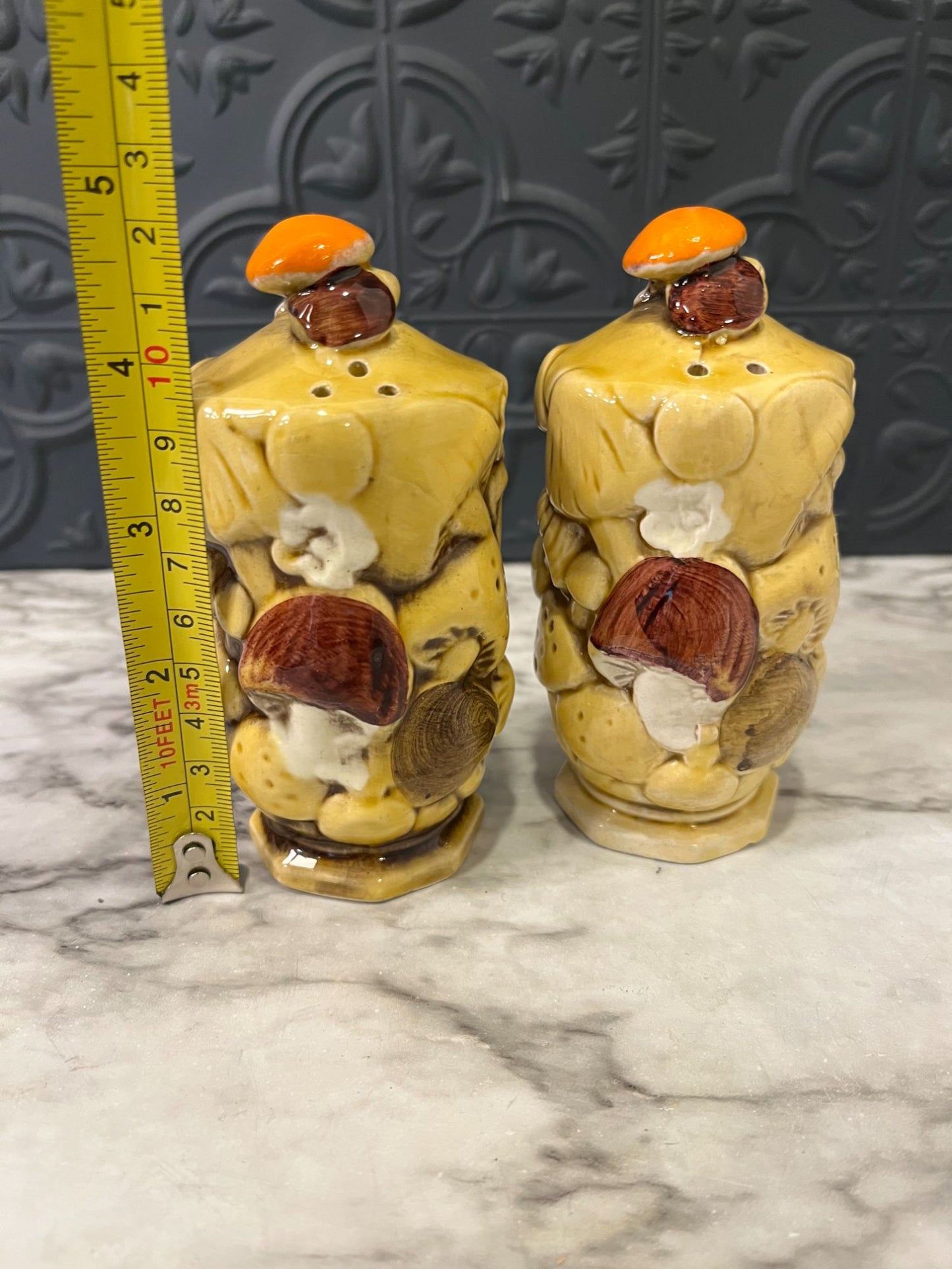 Vintage Mushroom Salt and Pepper Shakers