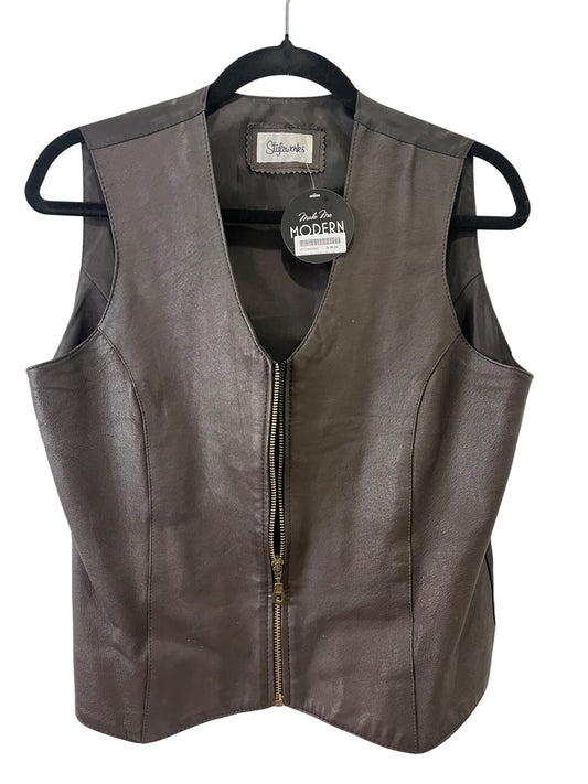 Styleworks leather vest zip